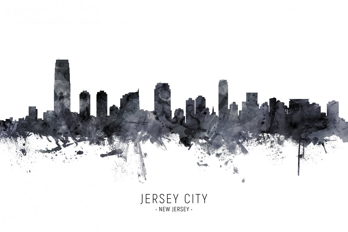 Jersey City New Jersey Skyline Poster och Canvastavla