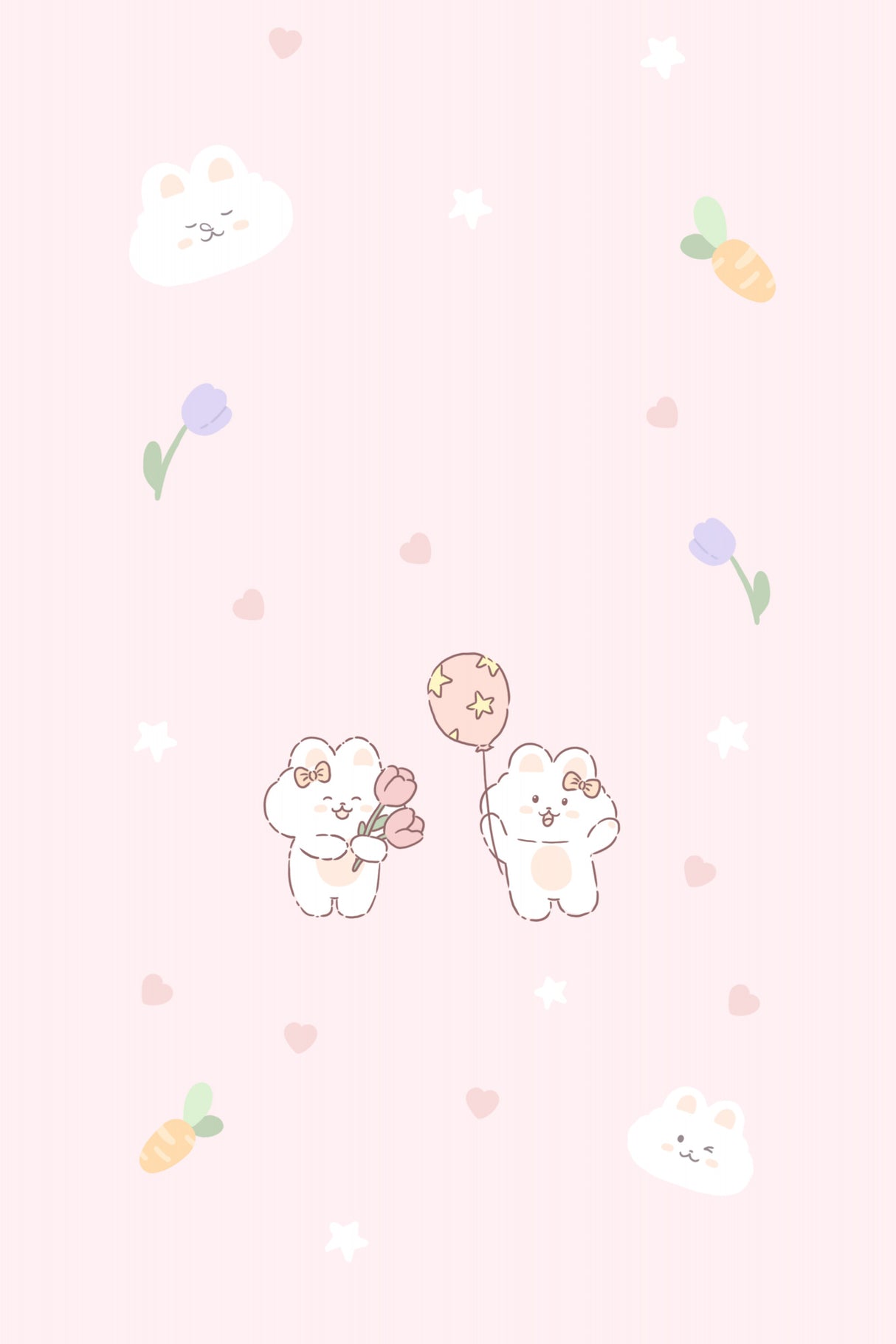 Kawaii Bunny Poster och Canvastavla