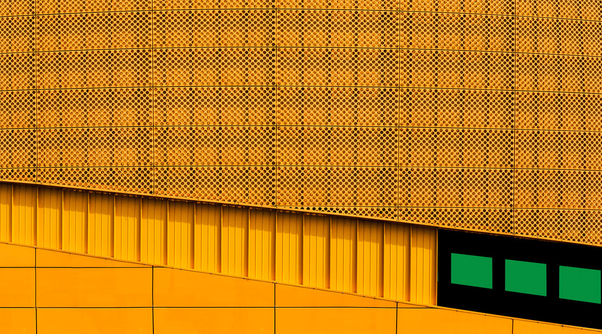 Green Rectangles Poster och Canvastavla
