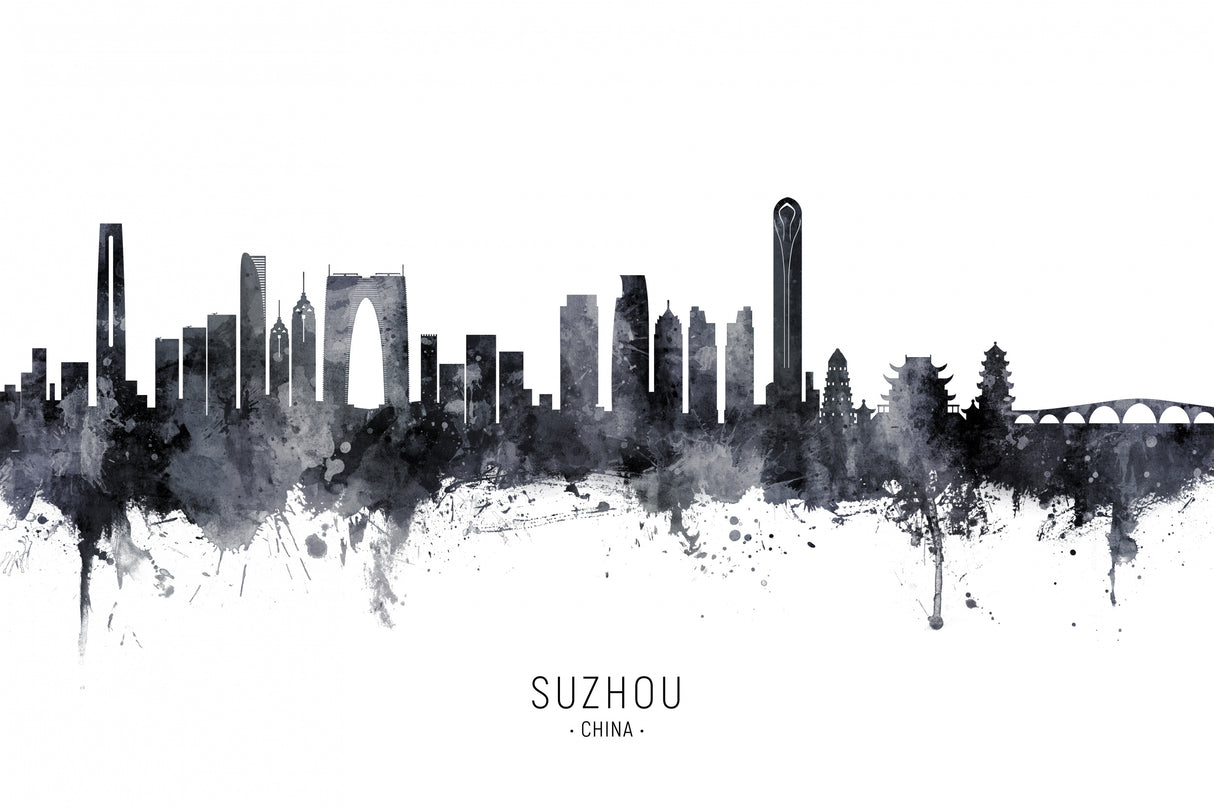 Suzhou China Skyline Poster och Canvastavla