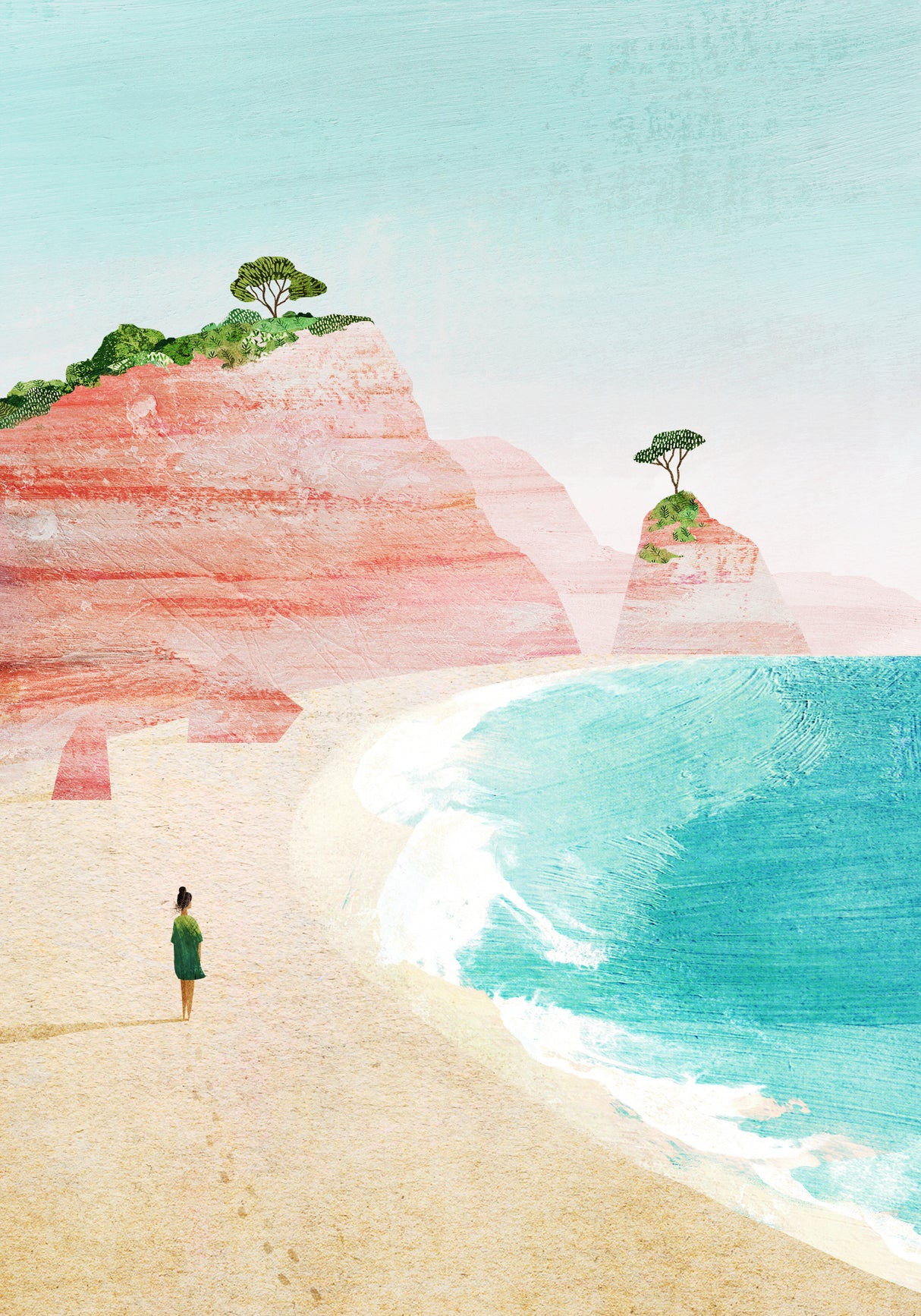 Beach Girl iv Poster och Canvastavla