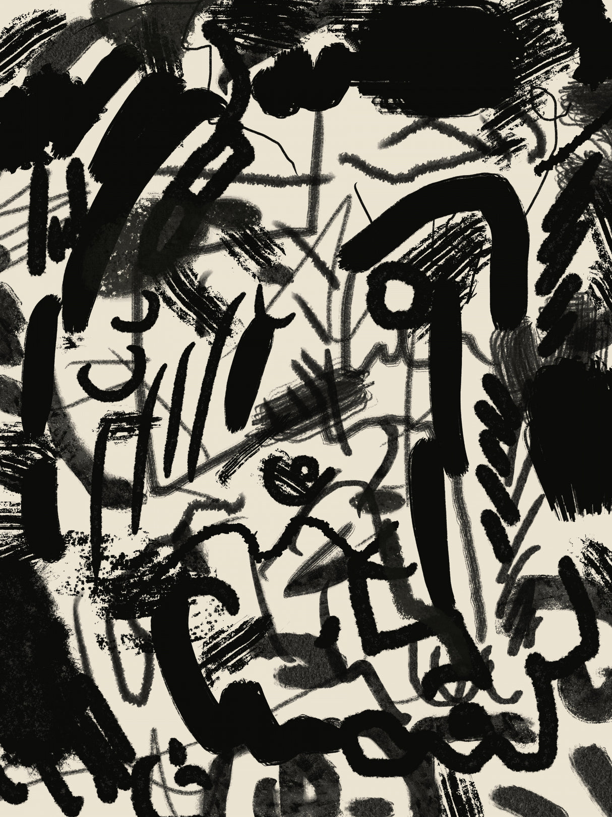 Abstraction With Inks Poster och Canvastavla