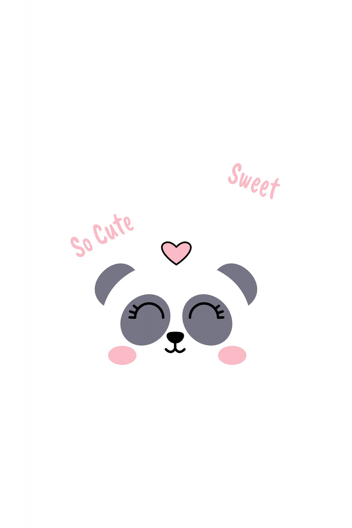 Kawaii Panda Poster och Canvastavla