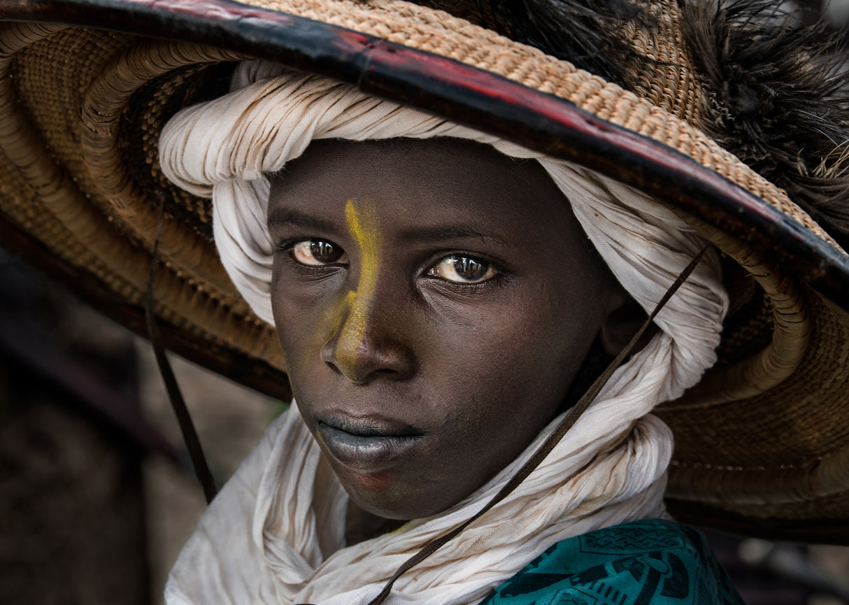 Peul boy at the gerewol festival -Niger Poster och Canvastavla