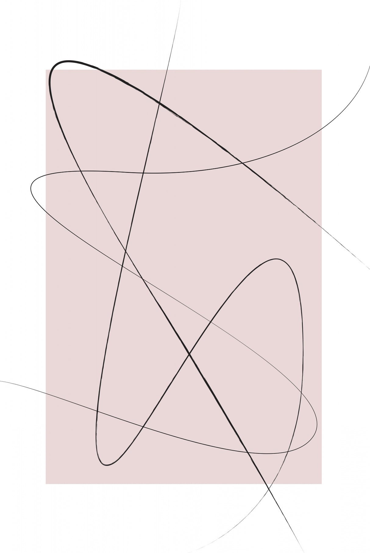 Blush Abstract Poster och Canvastavla