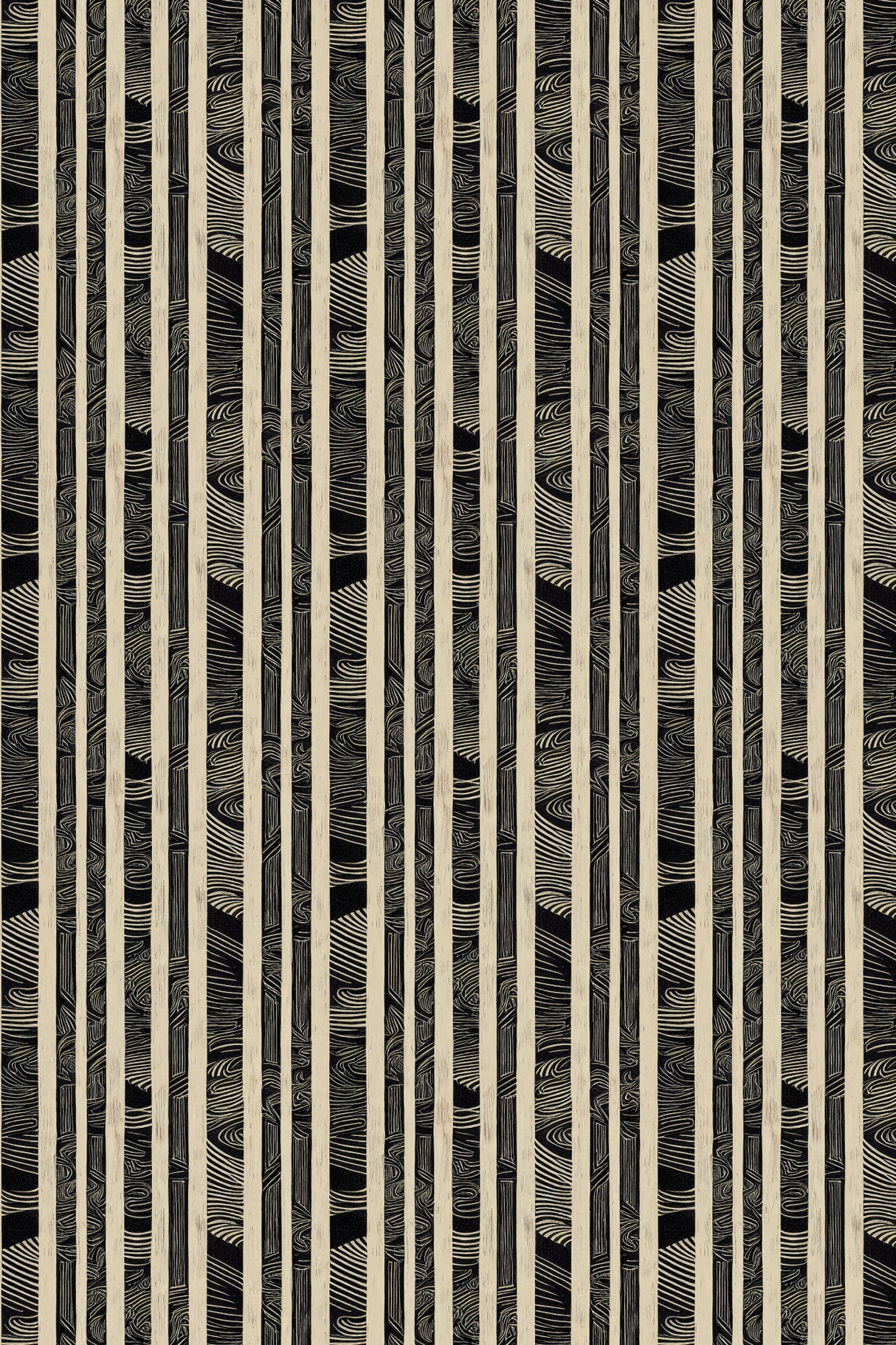 Beige Striped Pattern Poster och Canvastavla