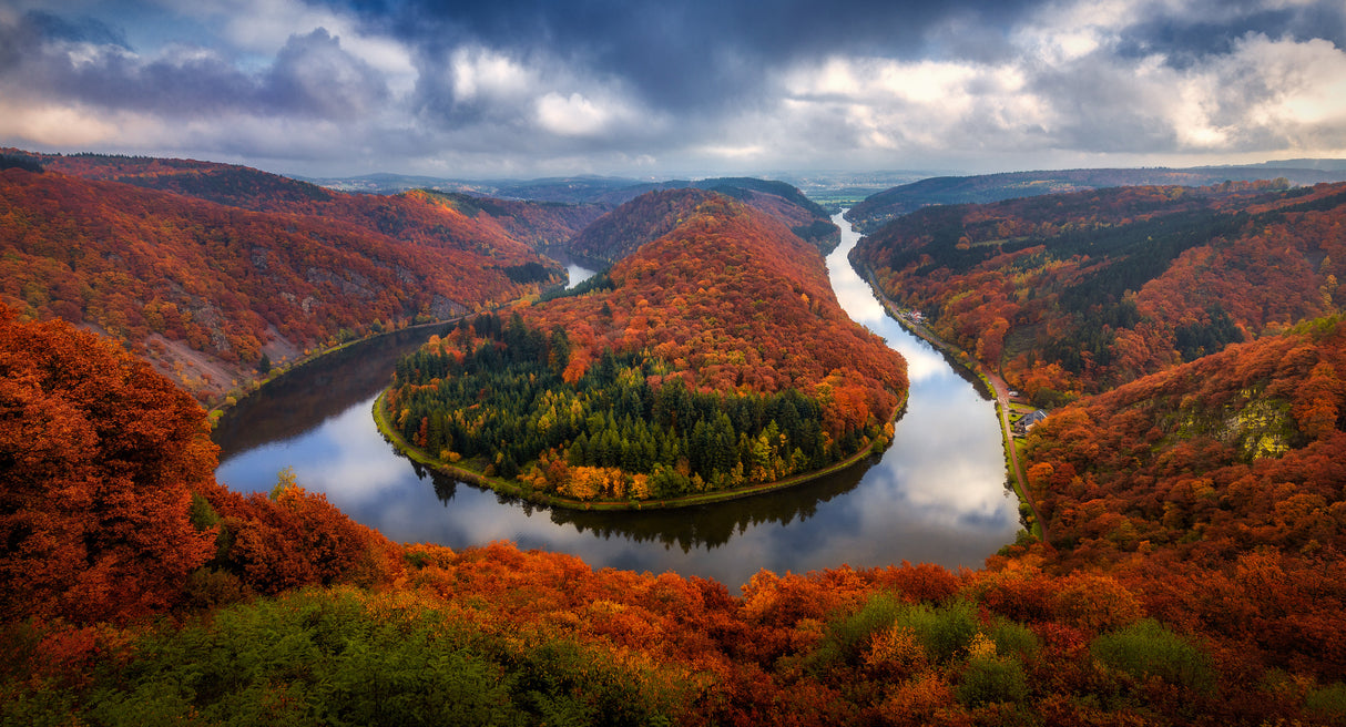 Horseshoe in Fall Poster och Canvastavla