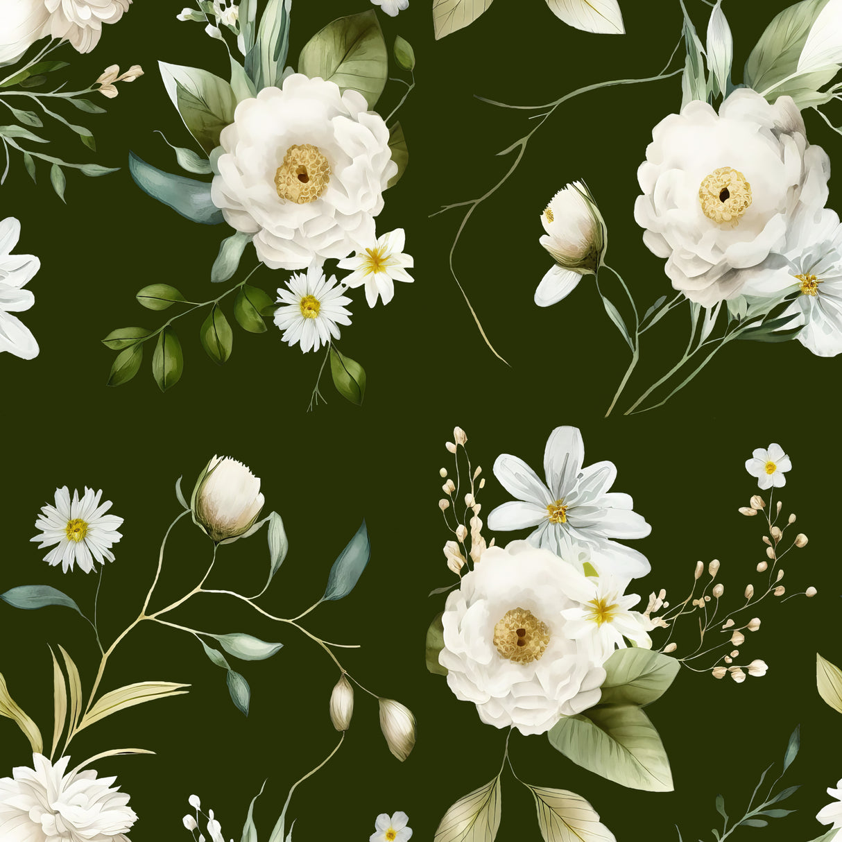 Wall Mural Wh 2 4096 Green Poster och Canvastavla