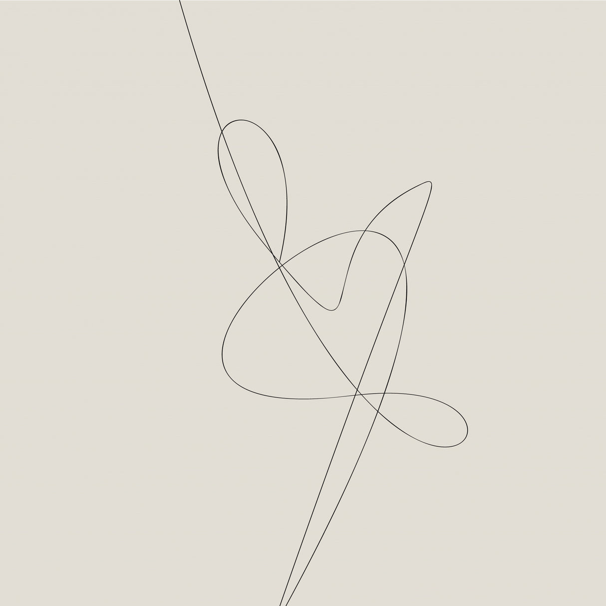 Beige Abstract Poster och Canvastavla