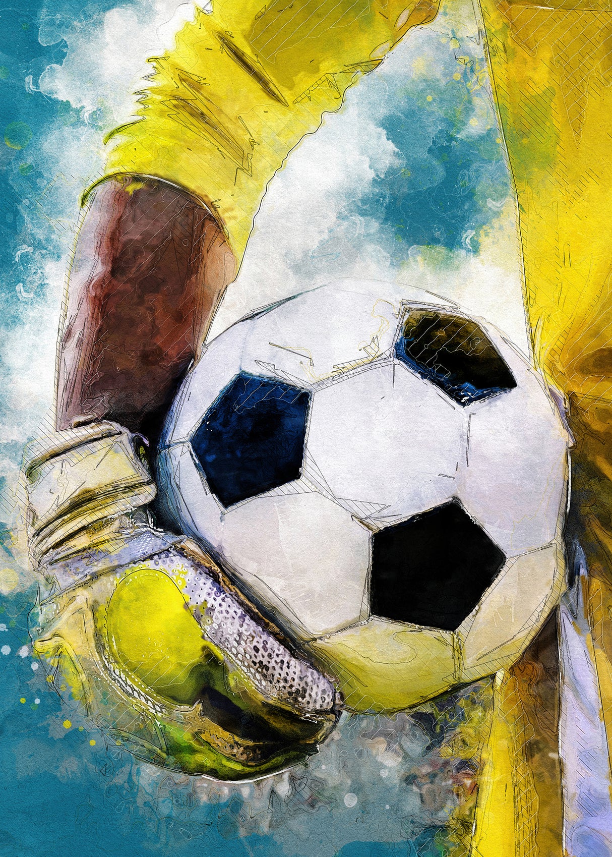 Football 4 sport art Poster och Canvastavla