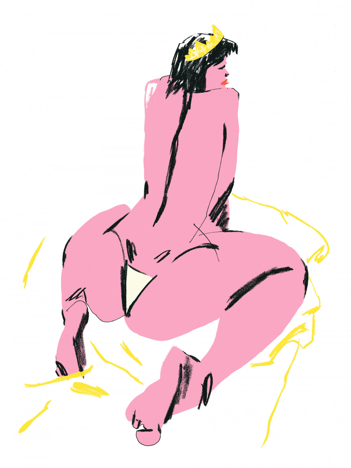 Female Nude Back View Poster och Canvastavla