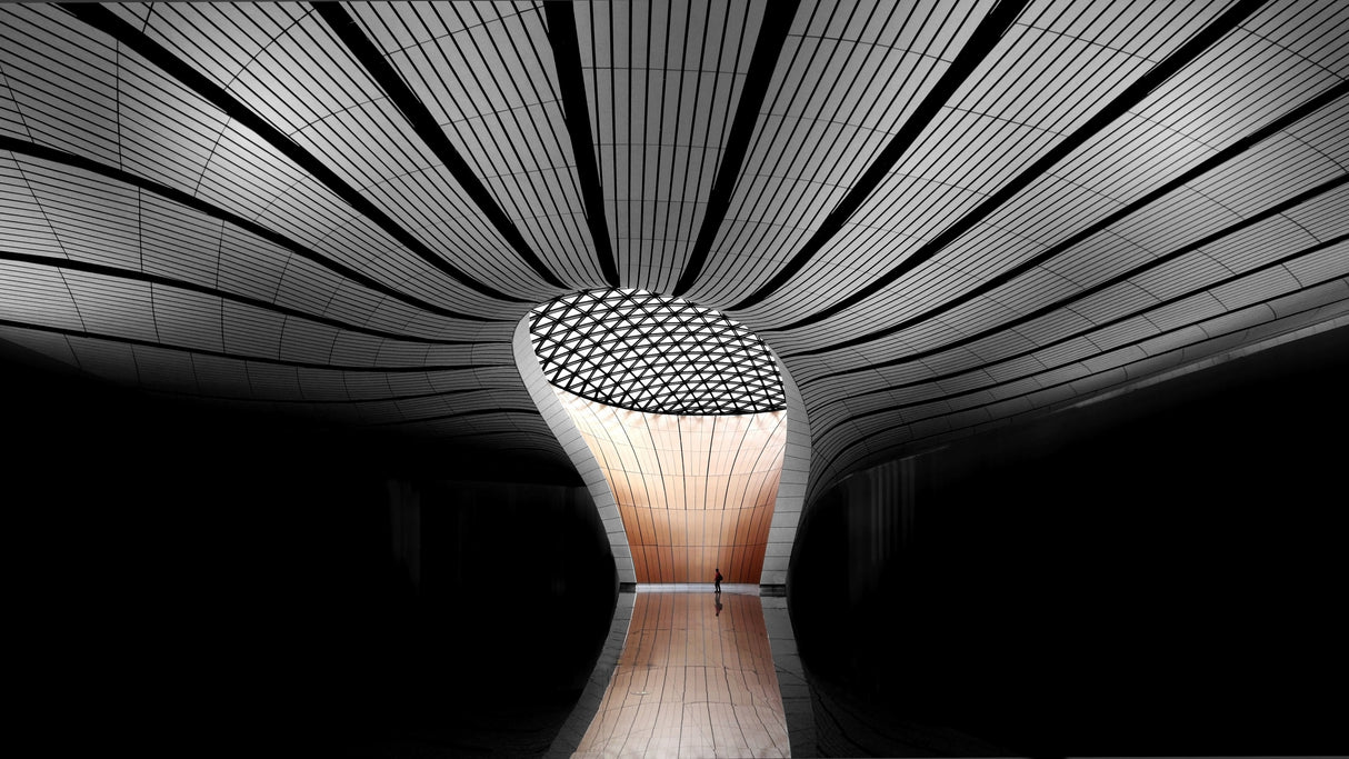 Daxing Airport Parabolic Column Poster och Canvastavla