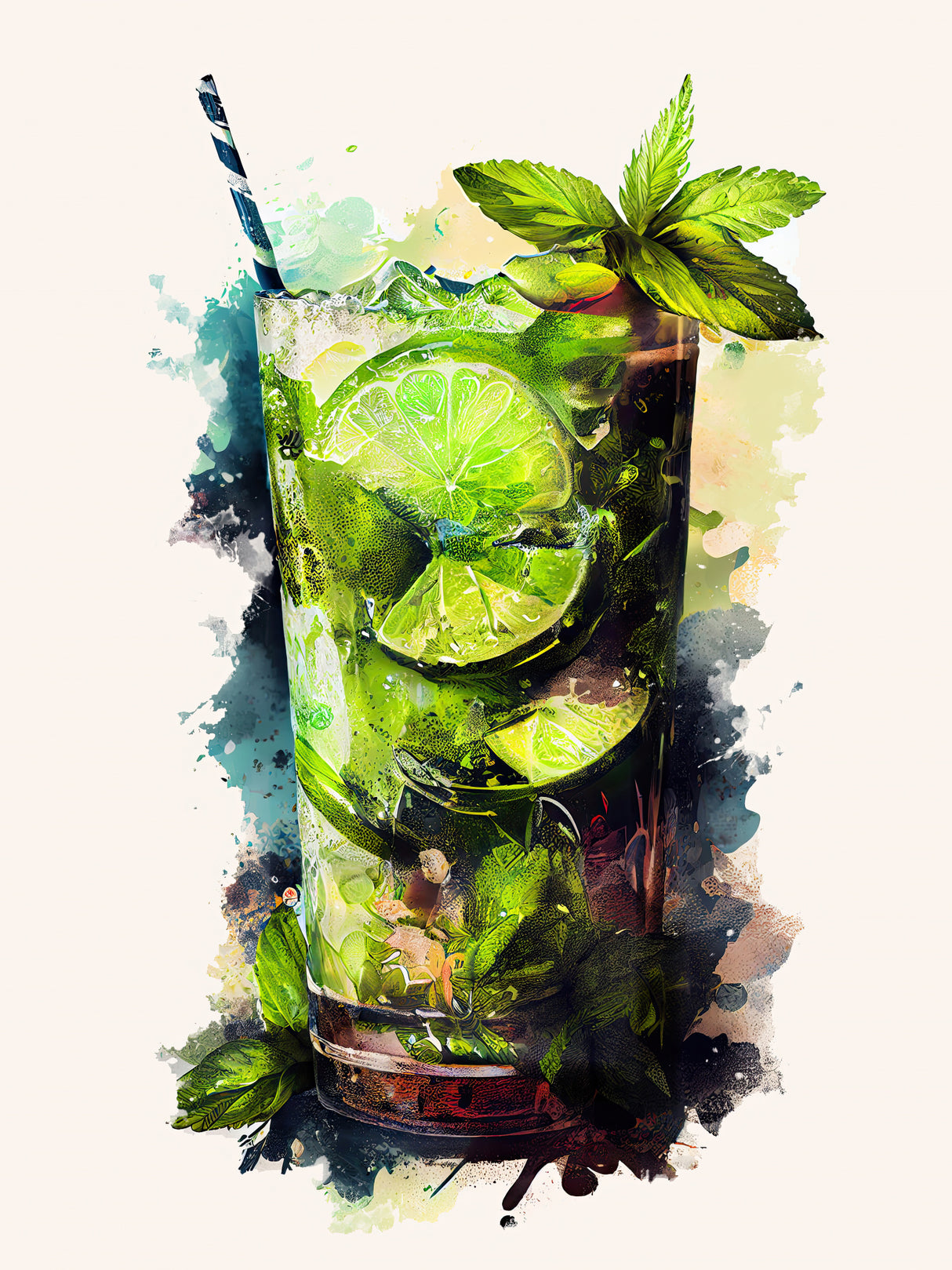Drinks cocktail Poster och Canvastavla
