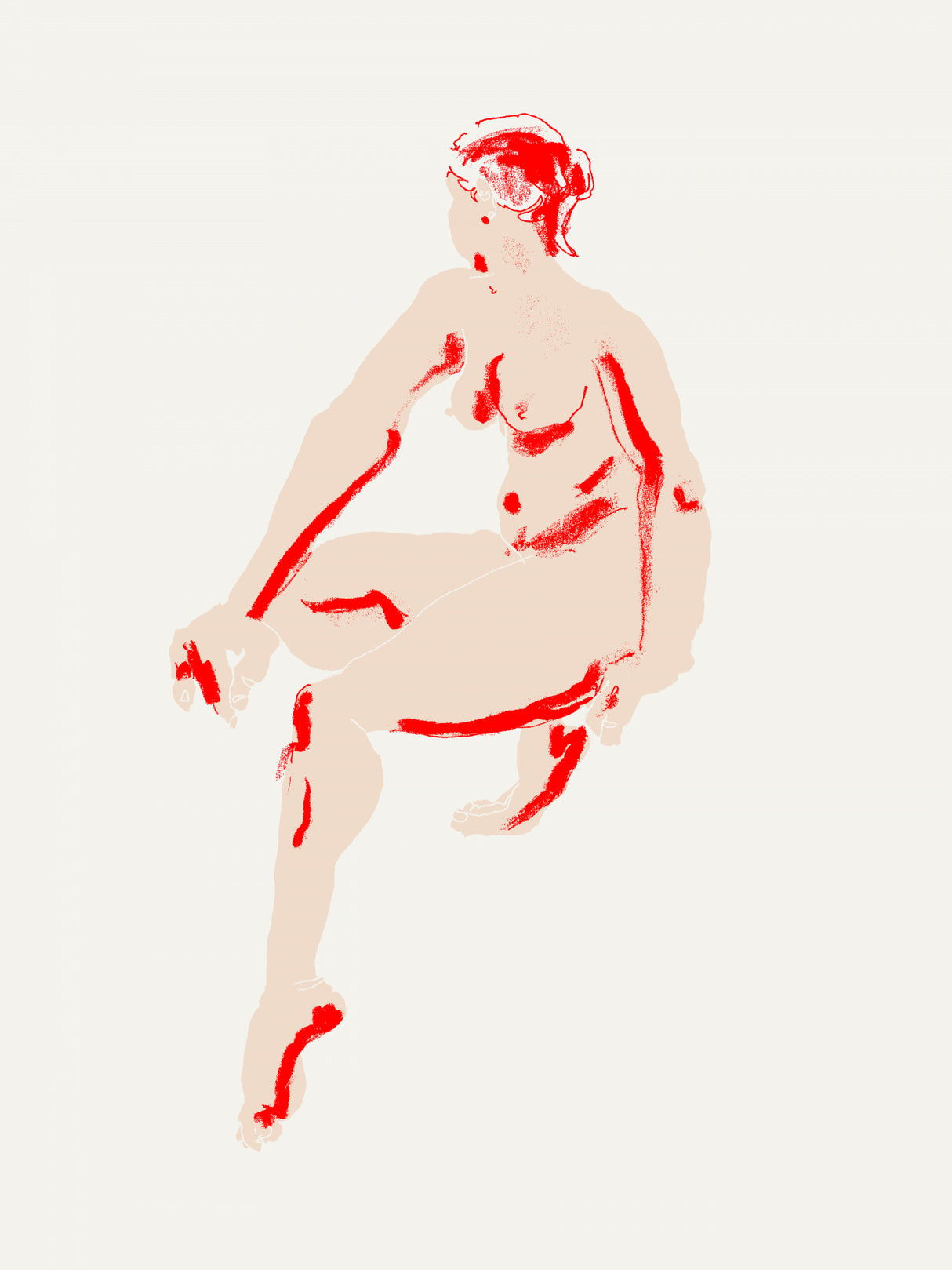 Naked Woman Poster och Canvastavla