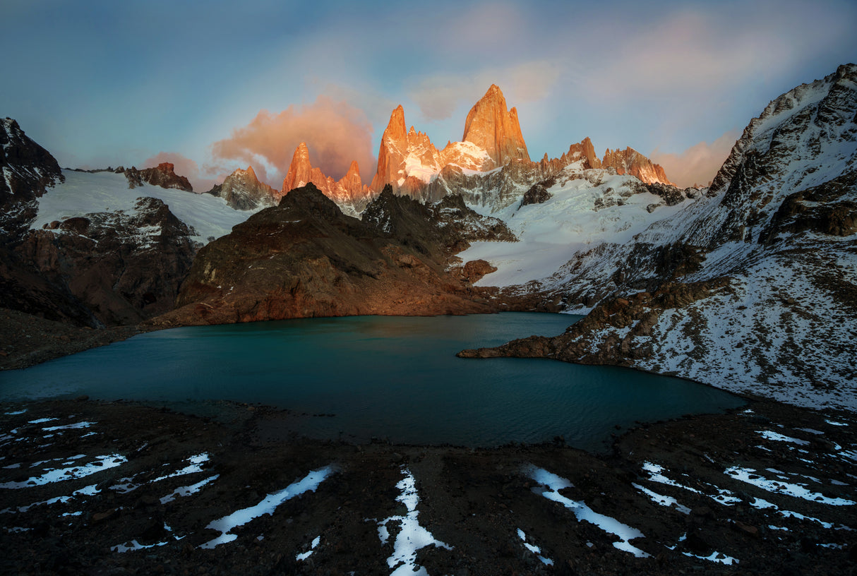 The snow-capped mountains Poster och Canvastavla