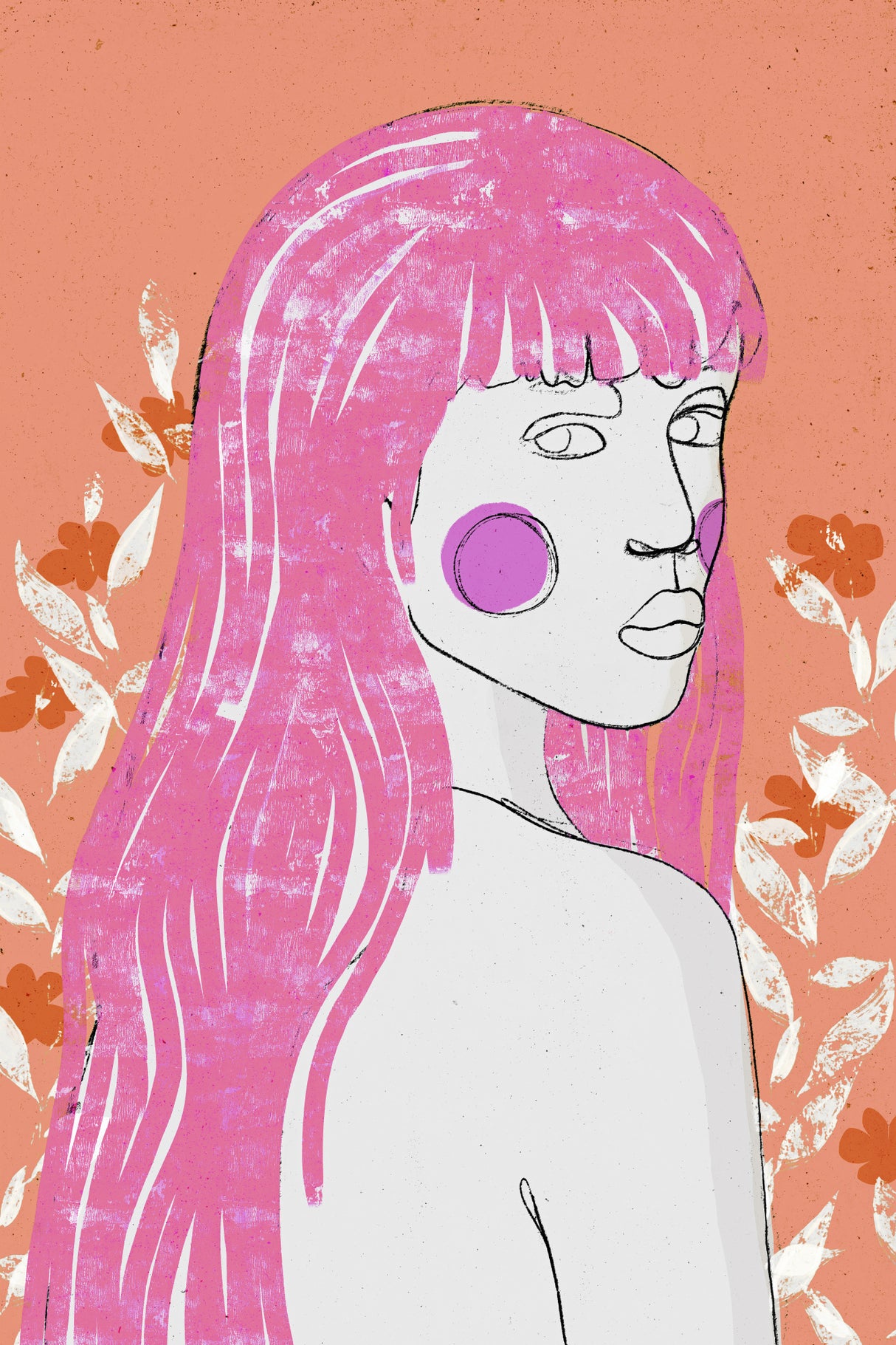 Amazone (Peach) Poster och Canvastavla