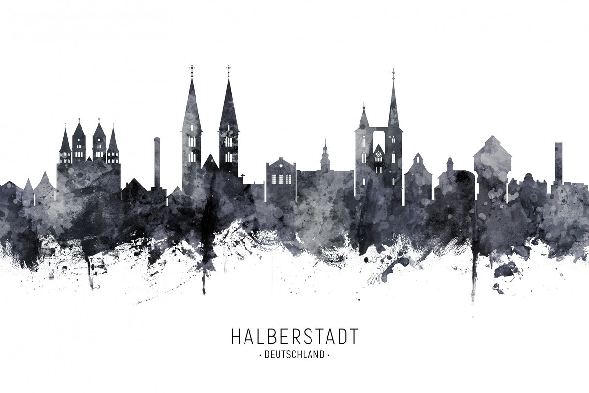 Halberstadt Germany Skyline Poster och Canvastavla