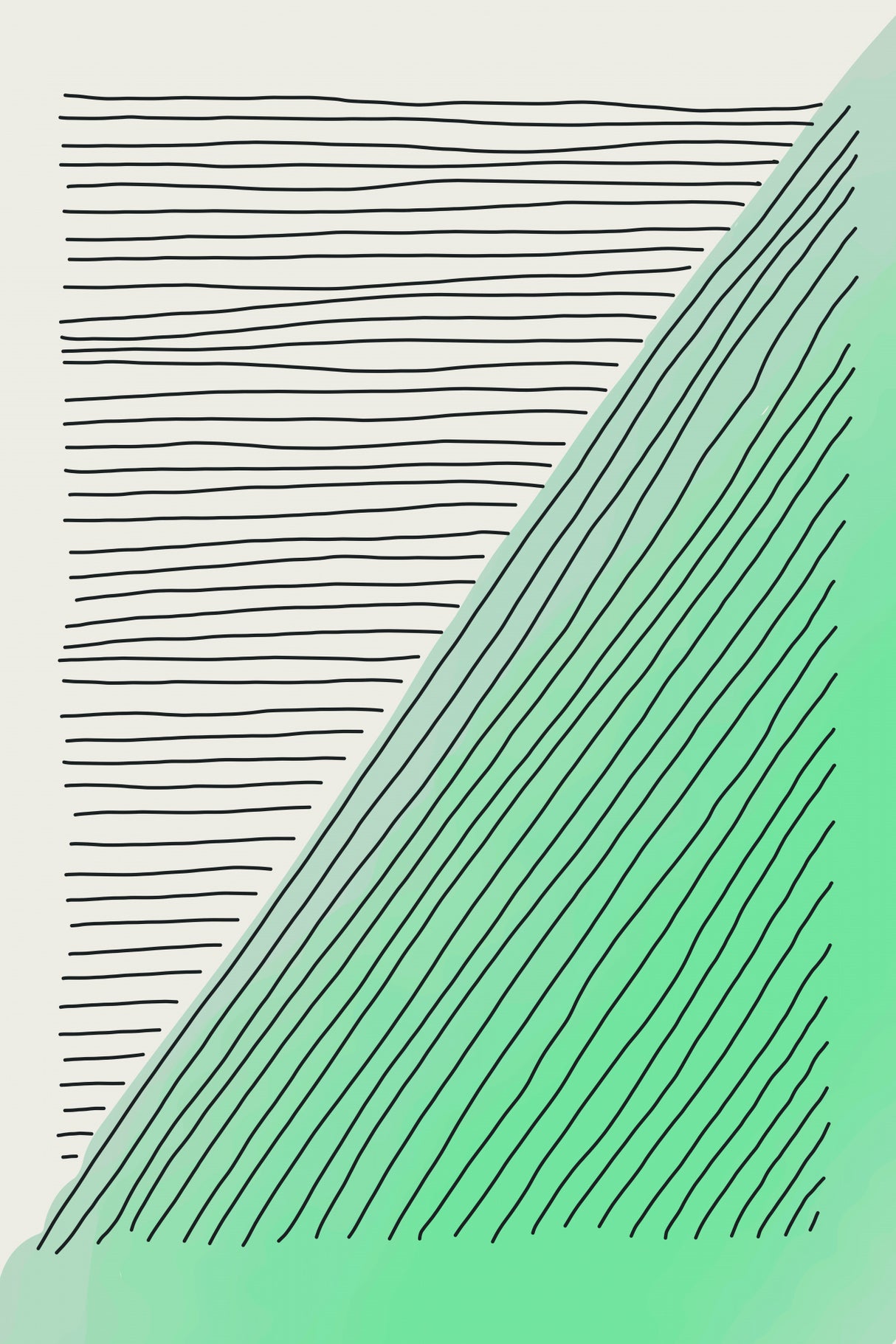 Green Minimalism #1 Poster och Canvastavla