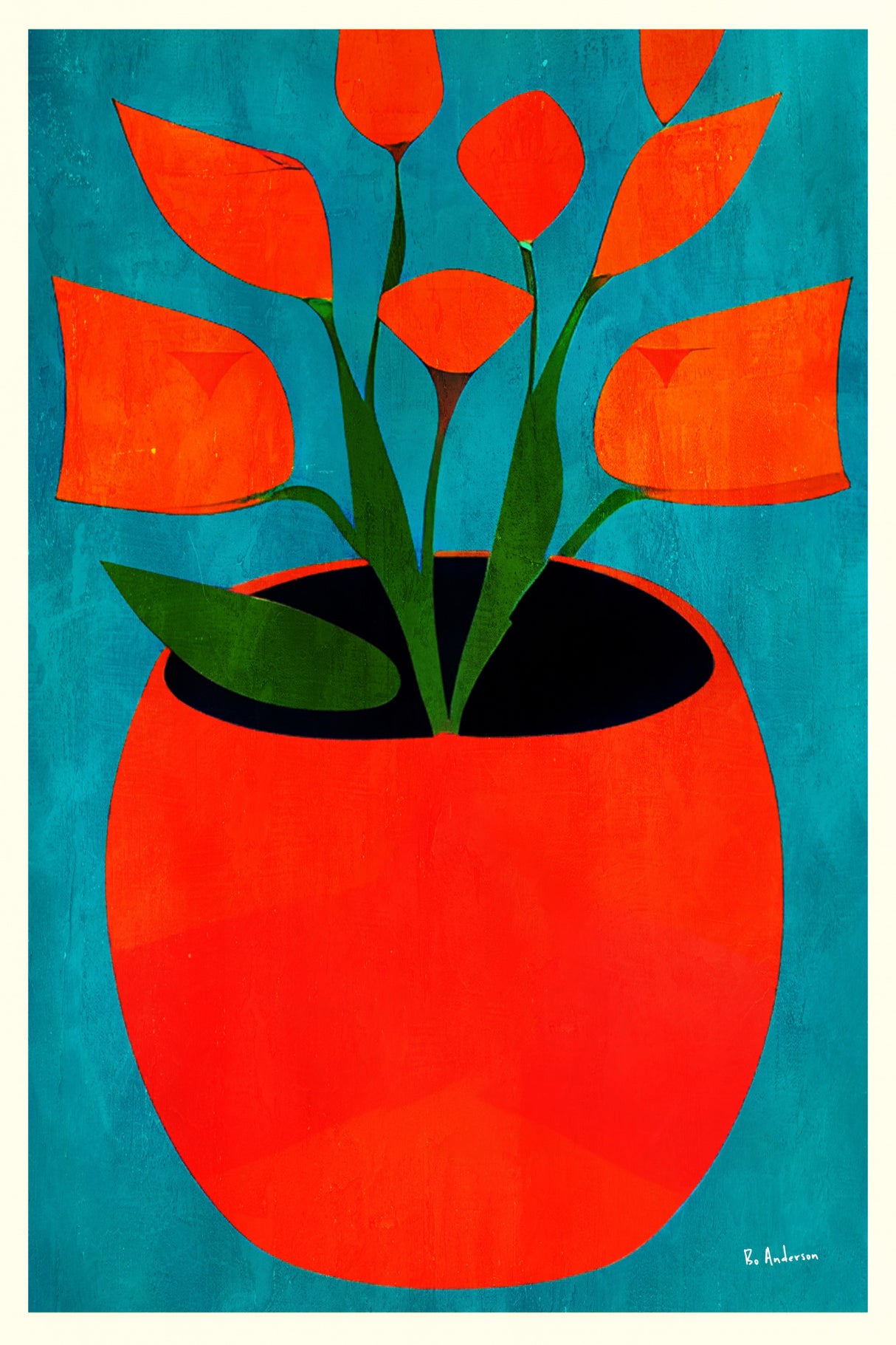 Red Blossoms Poster och Canvastavla