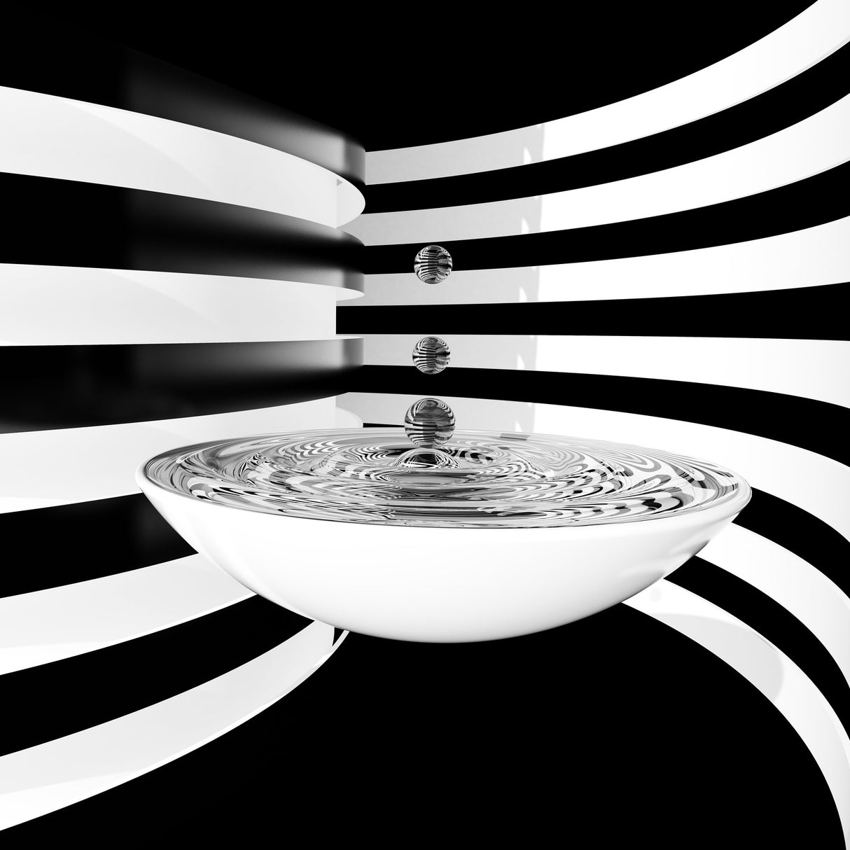 Water Strips Poster och Canvastavla