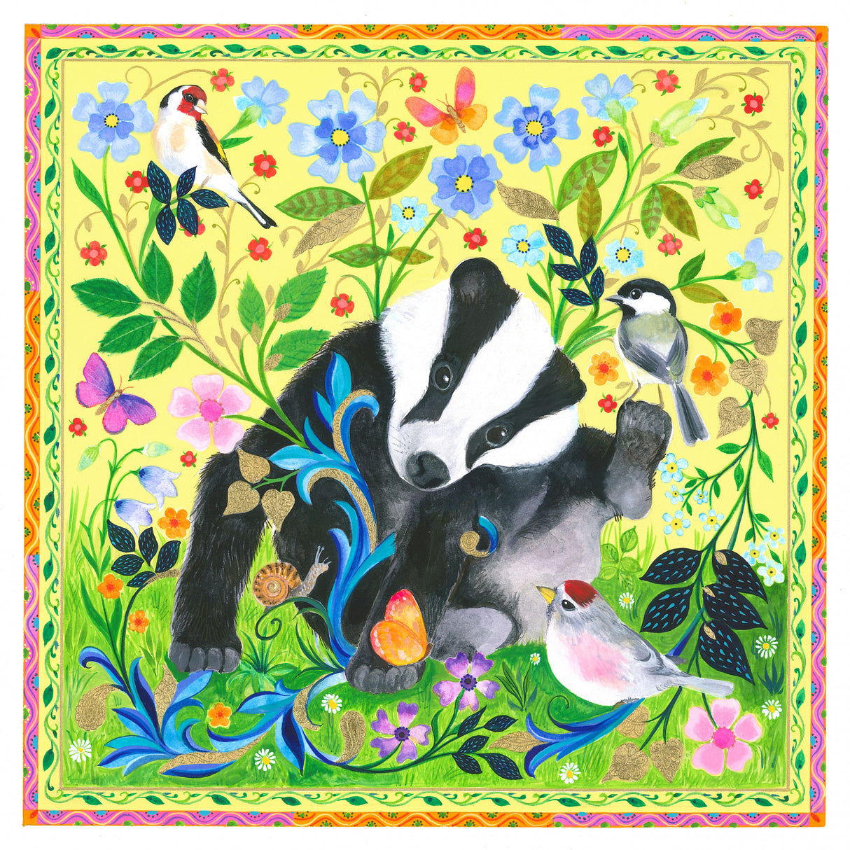 The Baby Badger Garden Poster och Canvastavla