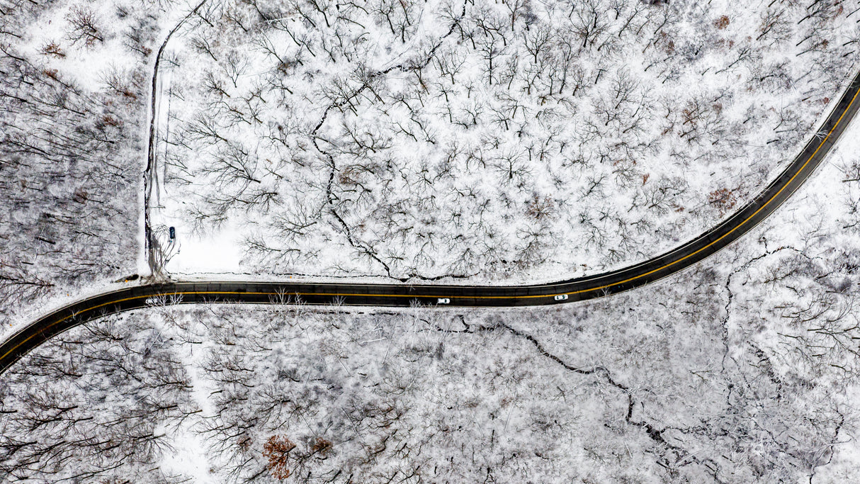 Winter road Poster och Canvastavla