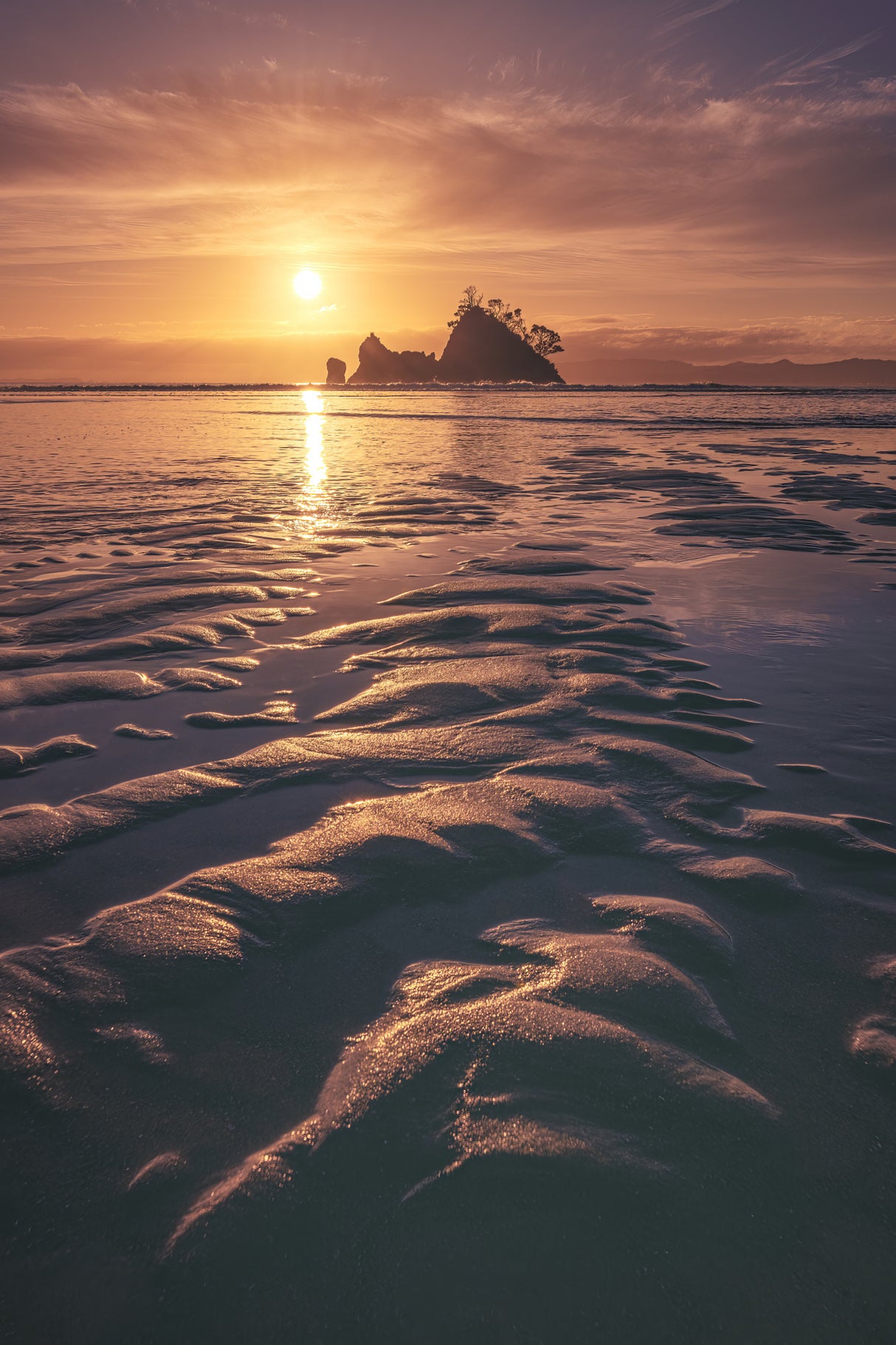 New Zealand - Whangapoua Beach Sunrise Poster och Canvastavla
