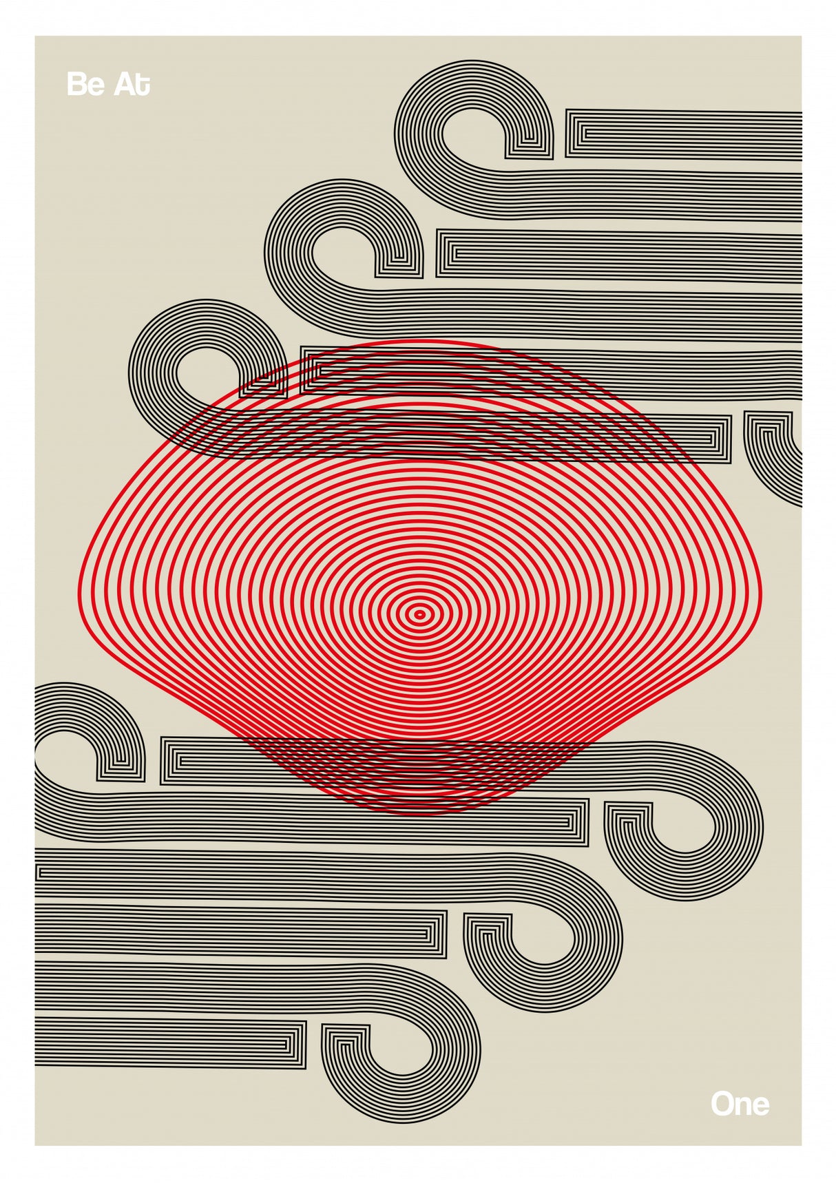 Be At One - Black Poster och Canvastavla
