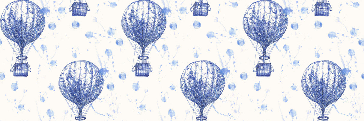 Hla013 Hot Air Ballooons Cobalt Poster och Canvastavla