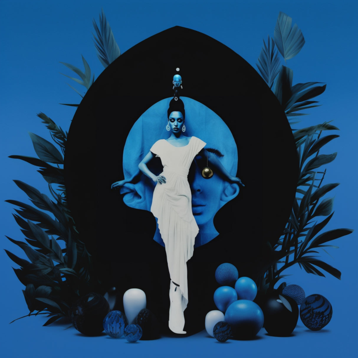 Blue Collage Poster och Canvastavla