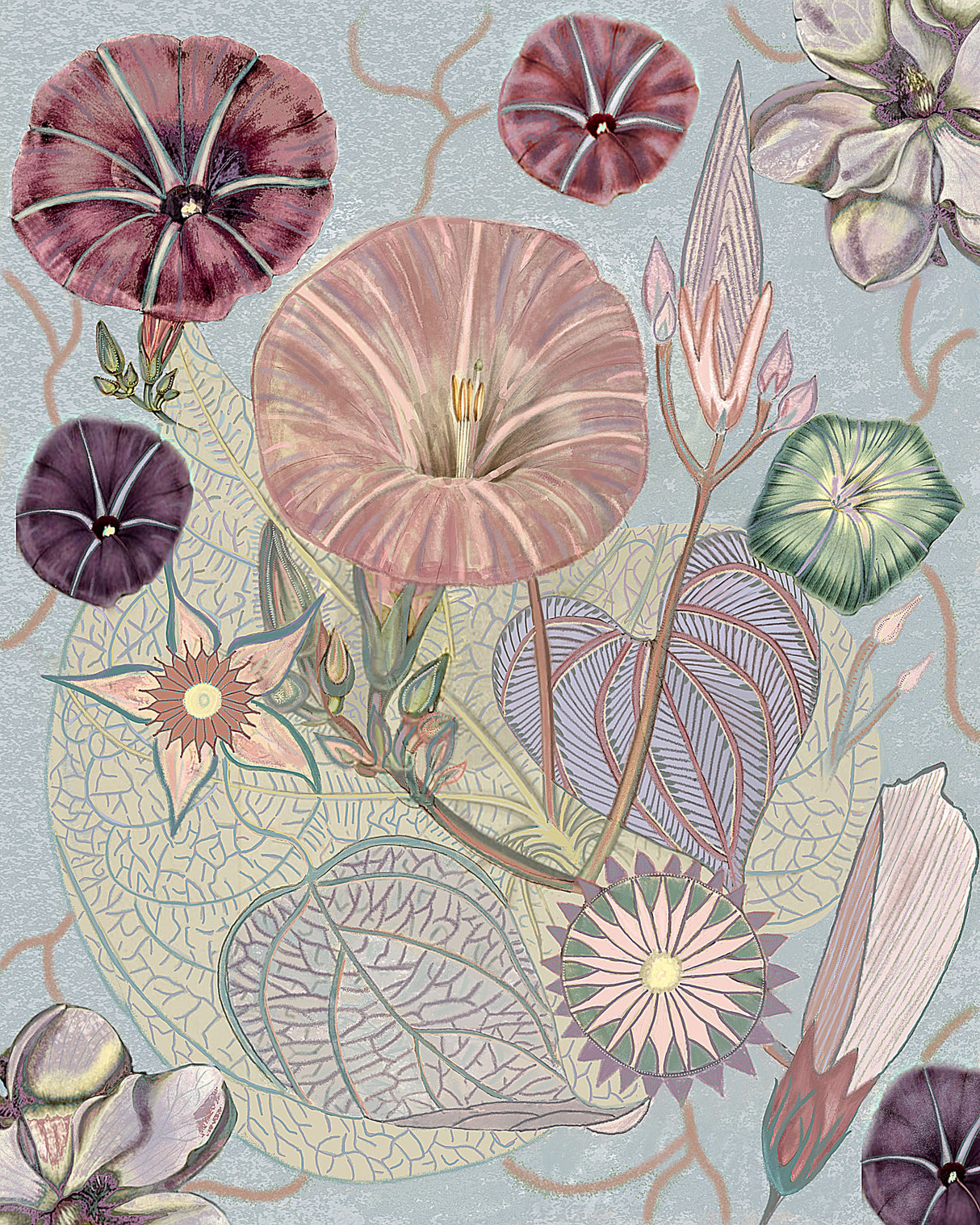 Vintage Wildflowers.png Poster och Canvastavla