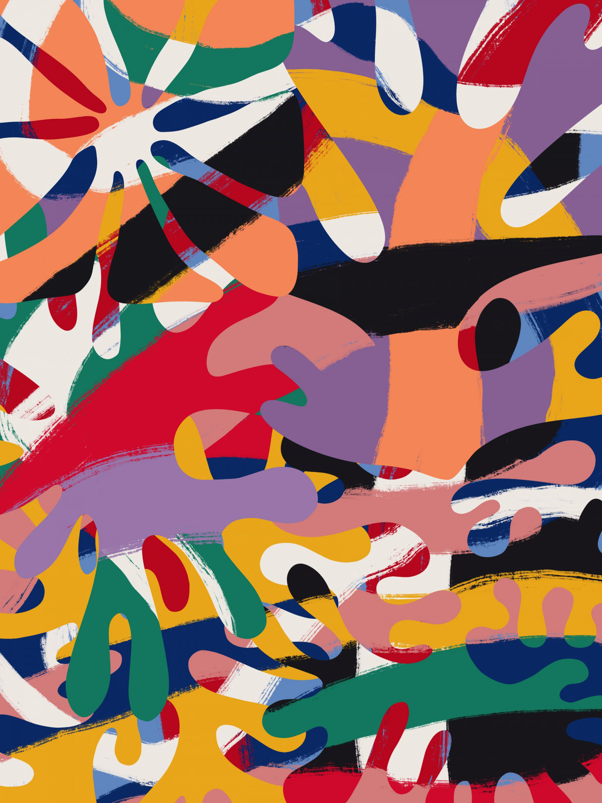 Coral Cut Out With Ribbons Poster och Canvastavla