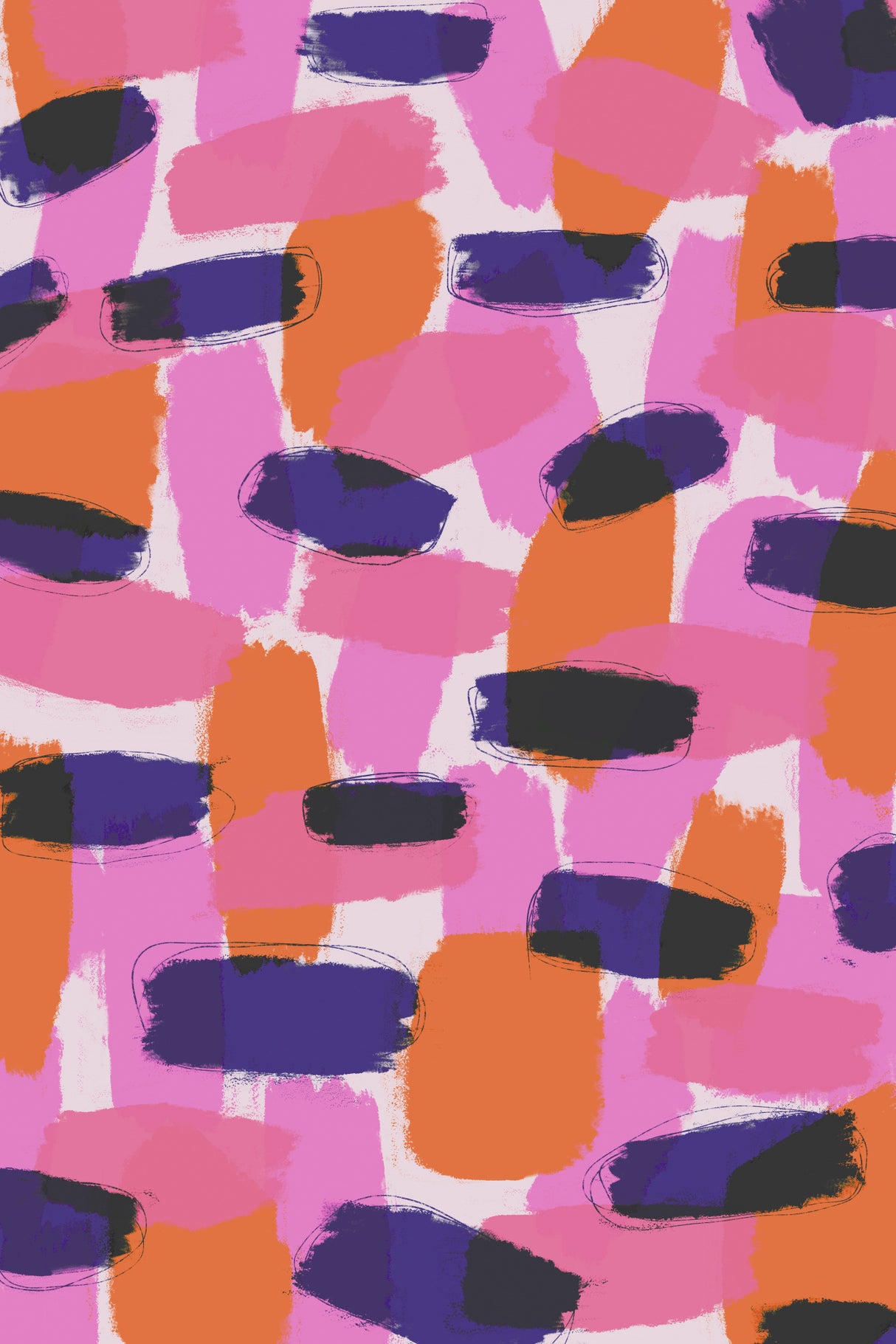 Pink And Purple Strokes Poster och Canvastavla