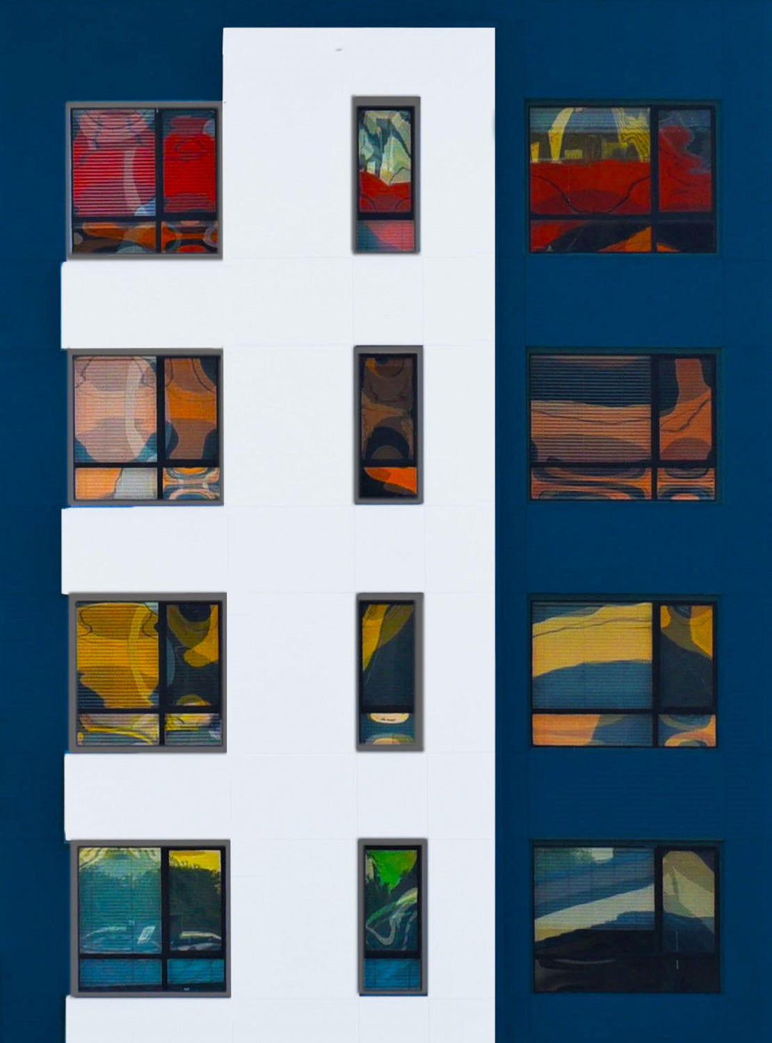 Reflections - Downtown Los Angeles California Poster och Canvastavla