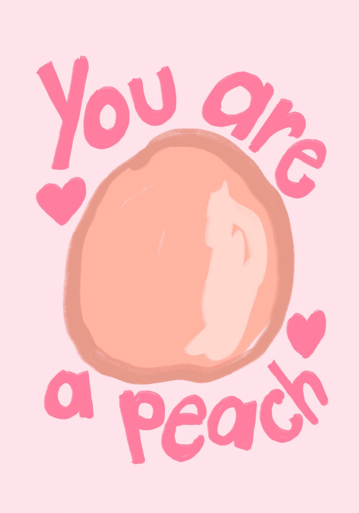 Peach Poster och Canvastavla