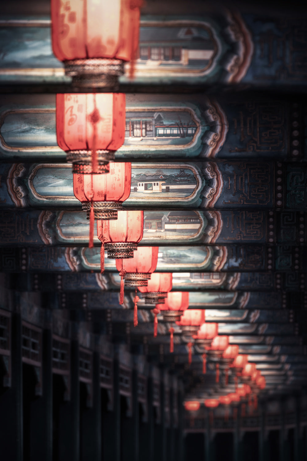 Red Lanterns Poster och Canvastavla