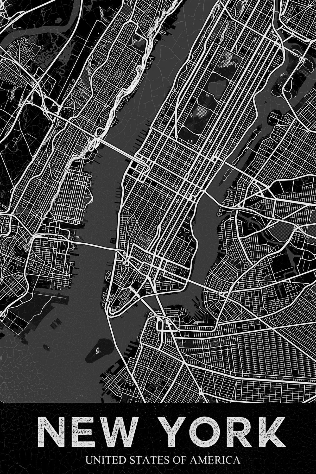 New York Whit.png Poster och Canvastavla