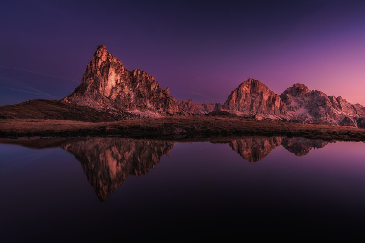 Passo Giau - reflection Poster och Canvastavla