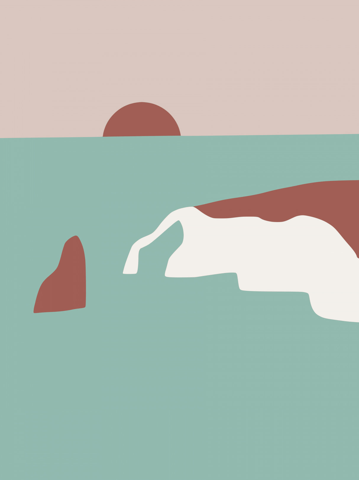 Minimal Seascape Poster och Canvastavla