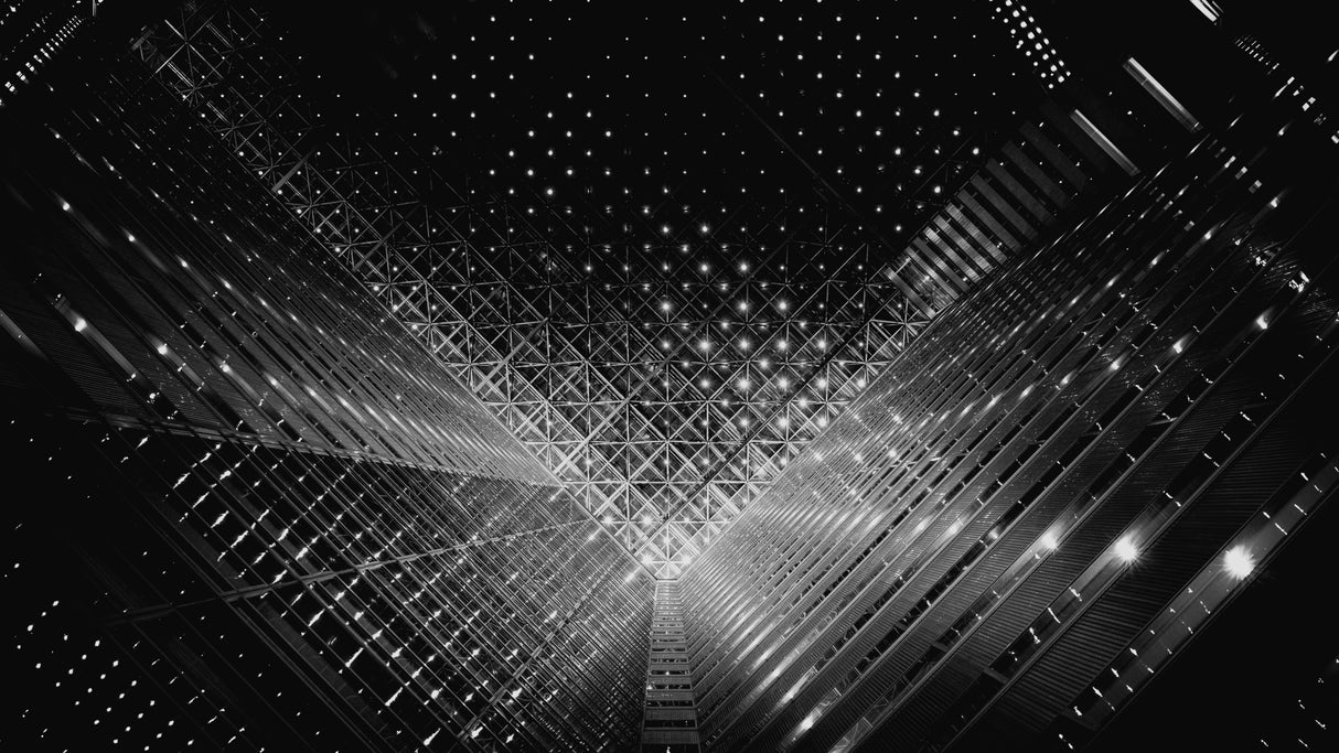 Shinjyuku NS bldg-MONOCHROME Poster och Canvastavla