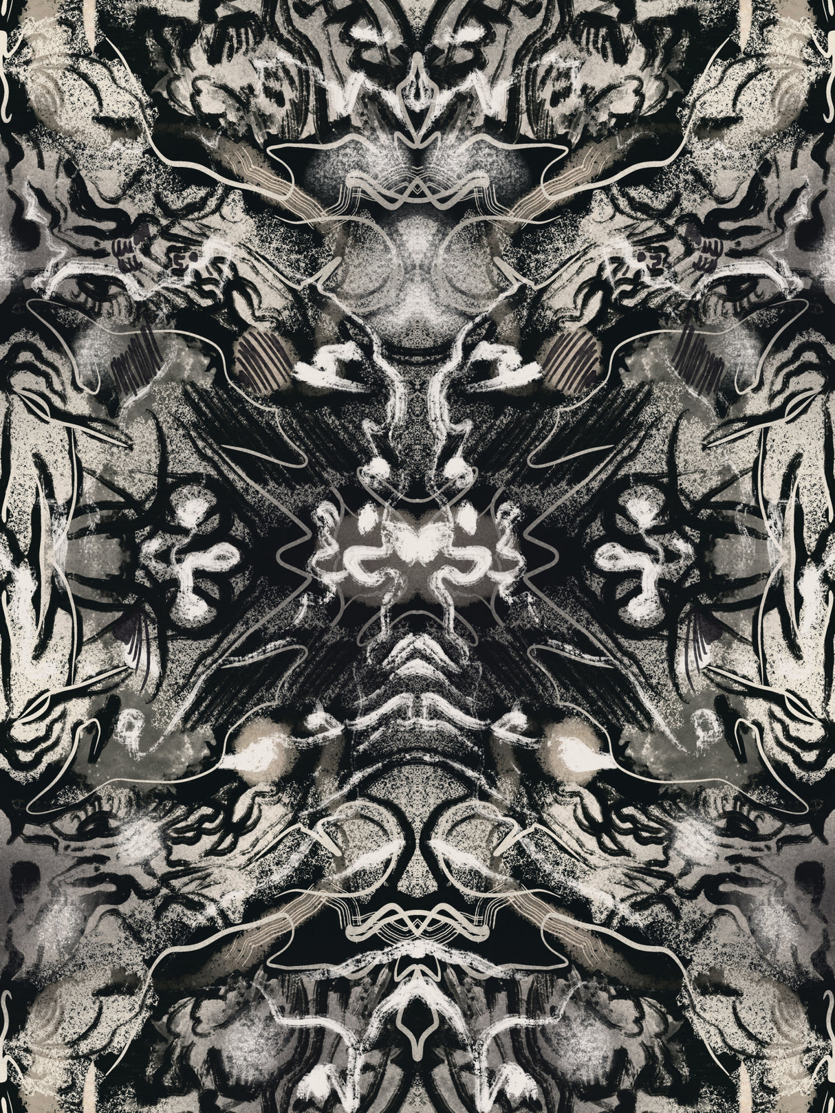 Organic Symmetrical Abstract Poster och Canvastavla