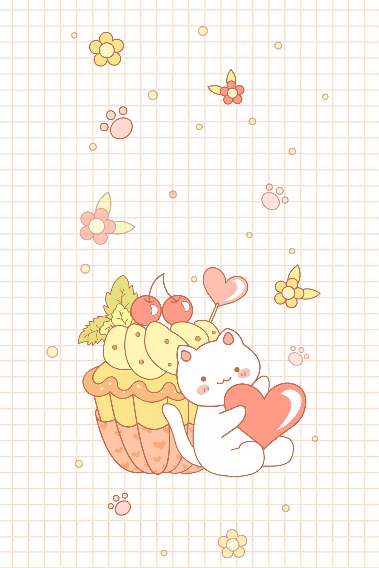 Cat And Cake Poster och Canvastavla