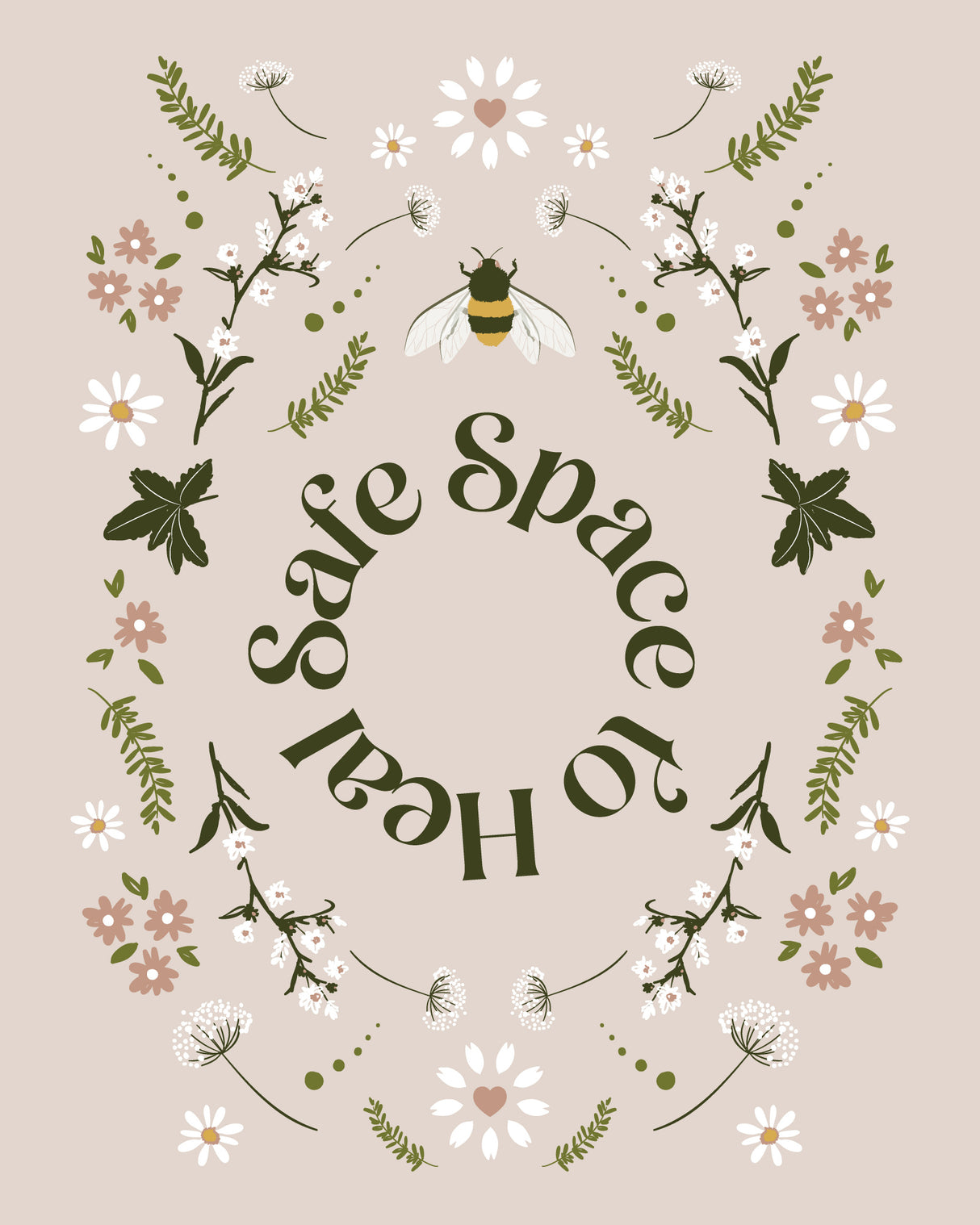 Safe Space To Heal Poster och Canvastavla