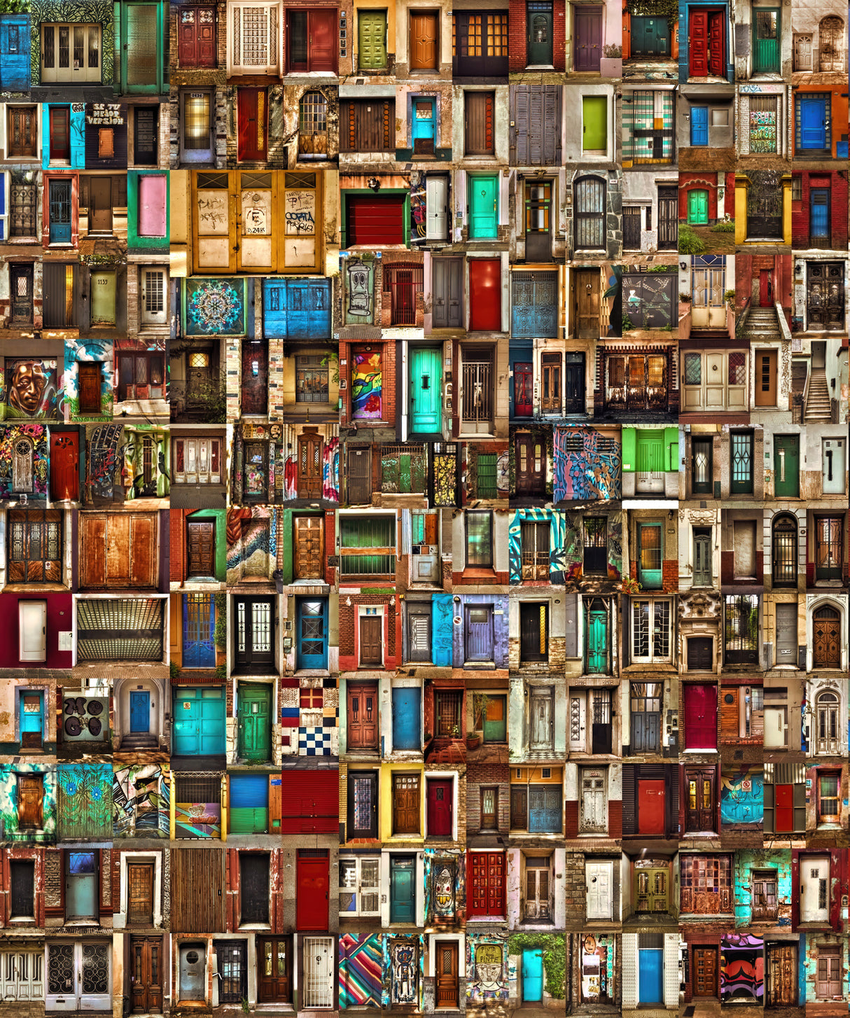 Doors of Buenos Aires Poster och Canvastavla
