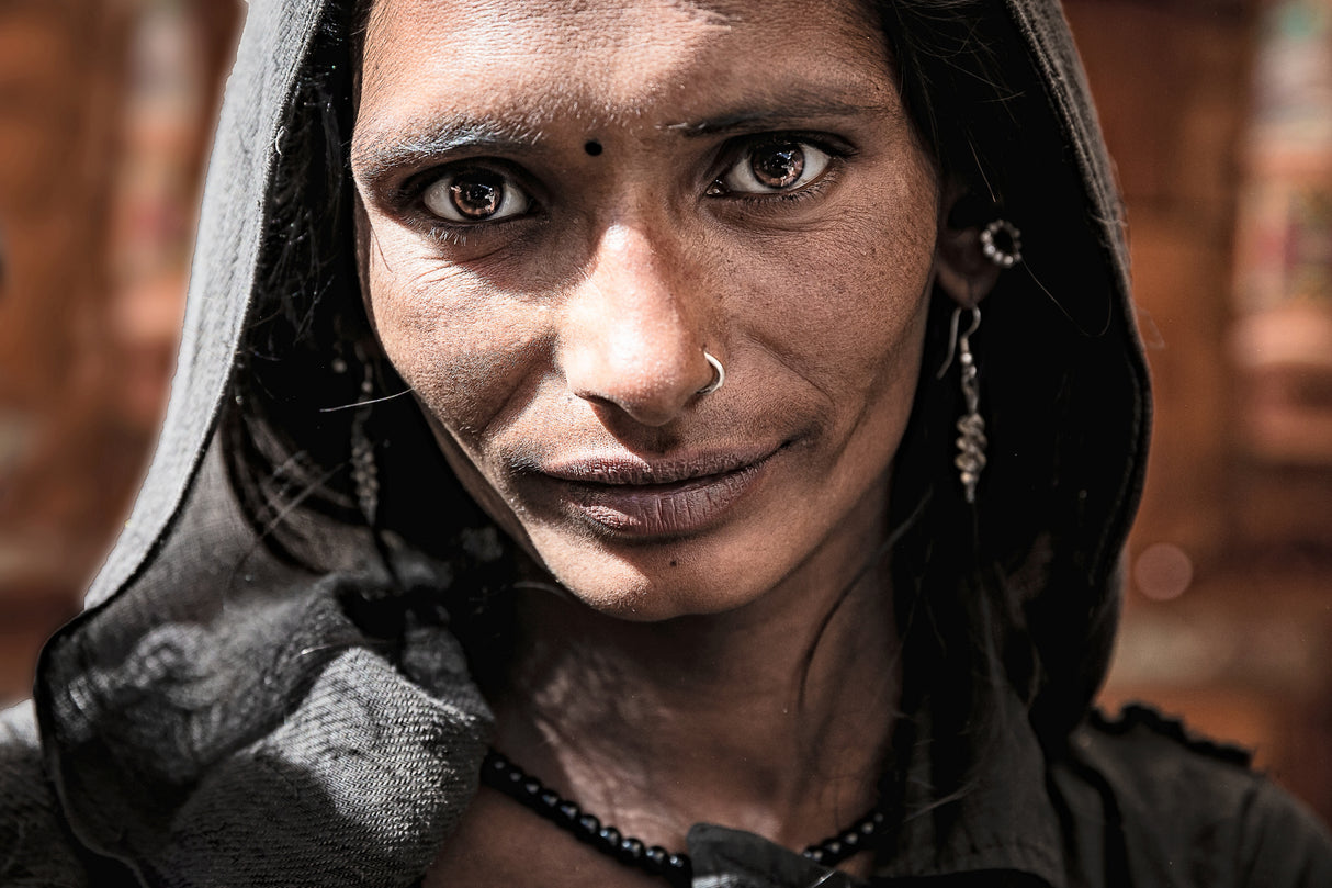 Ritratto di donna a Pushkar Poster och Canvastavla