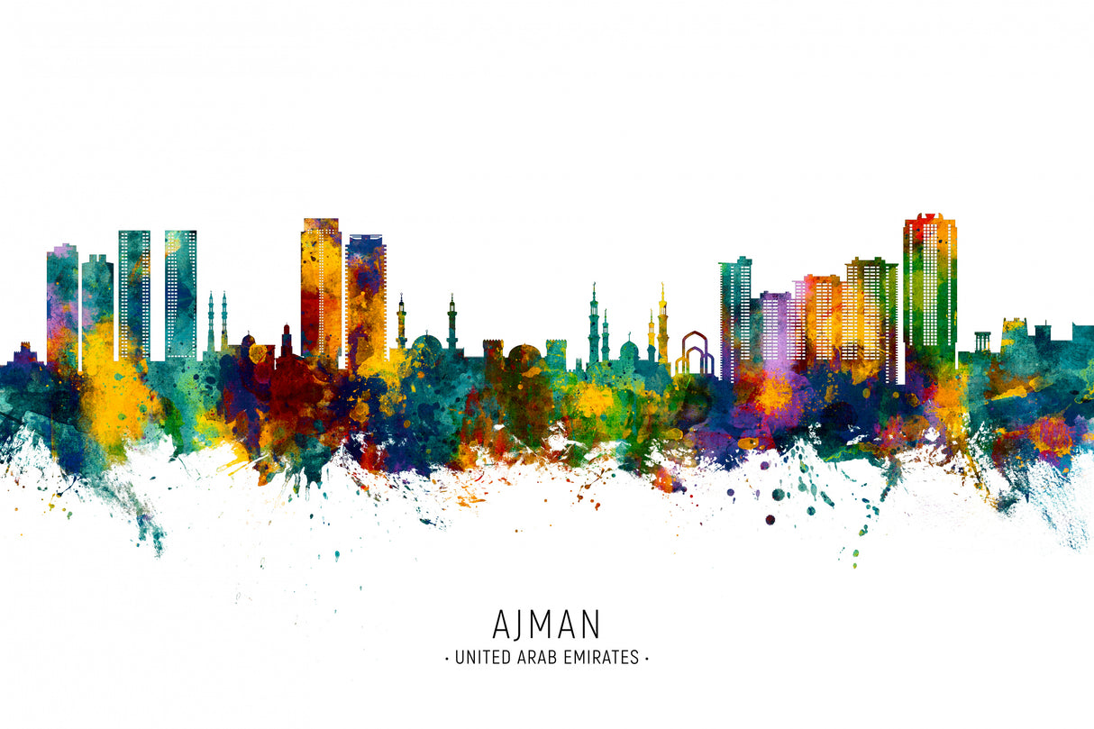 Ajman Skyline Poster och Canvastavla