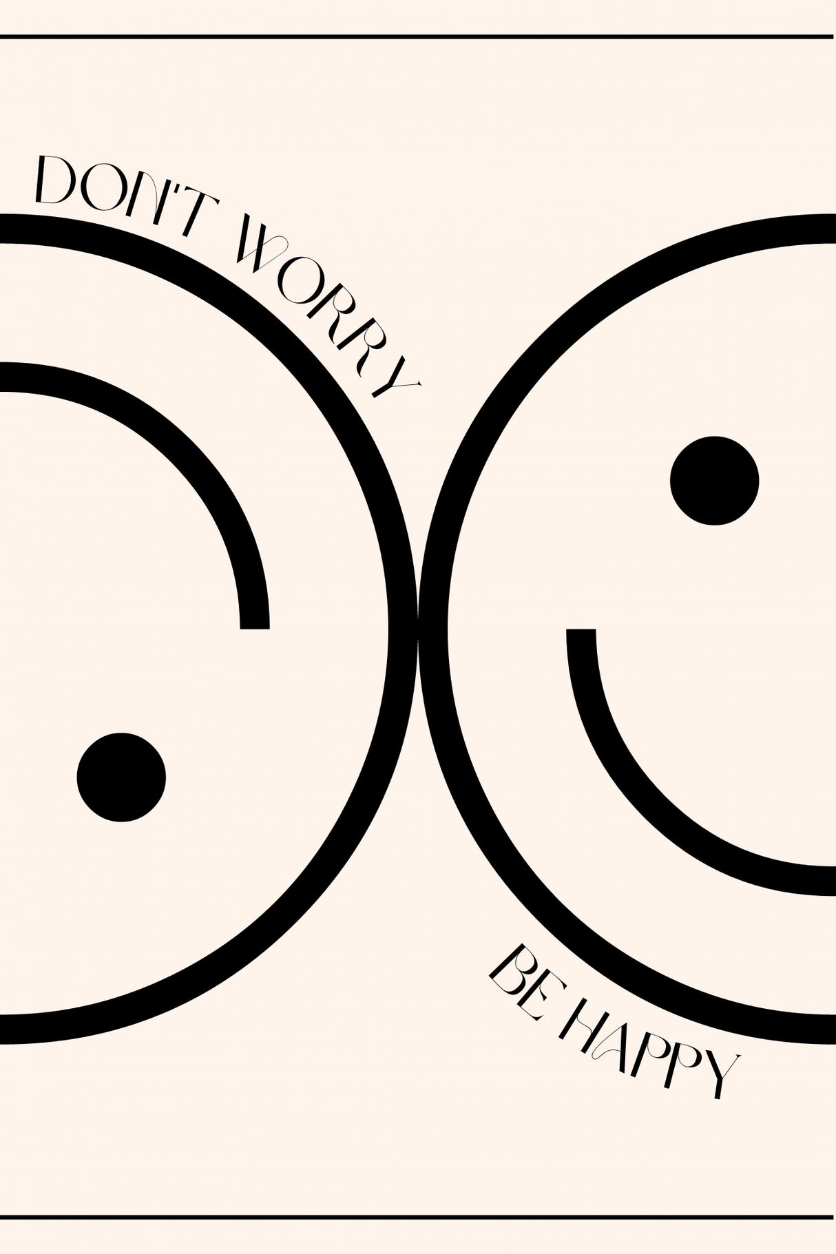 Don't Worry, Be Happy Print Poster och Canvastavla