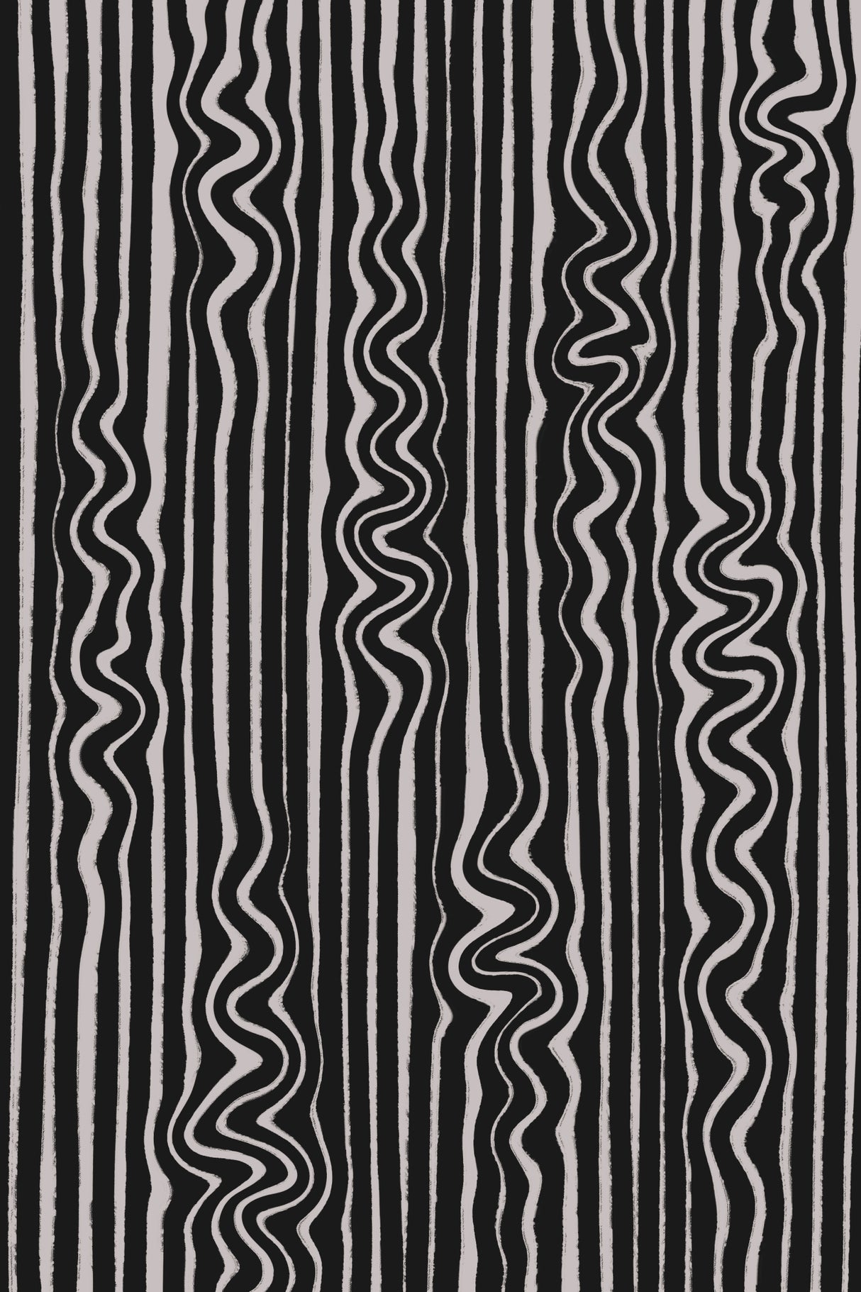 Waves in Stripes Pattern Poster och Canvastavla