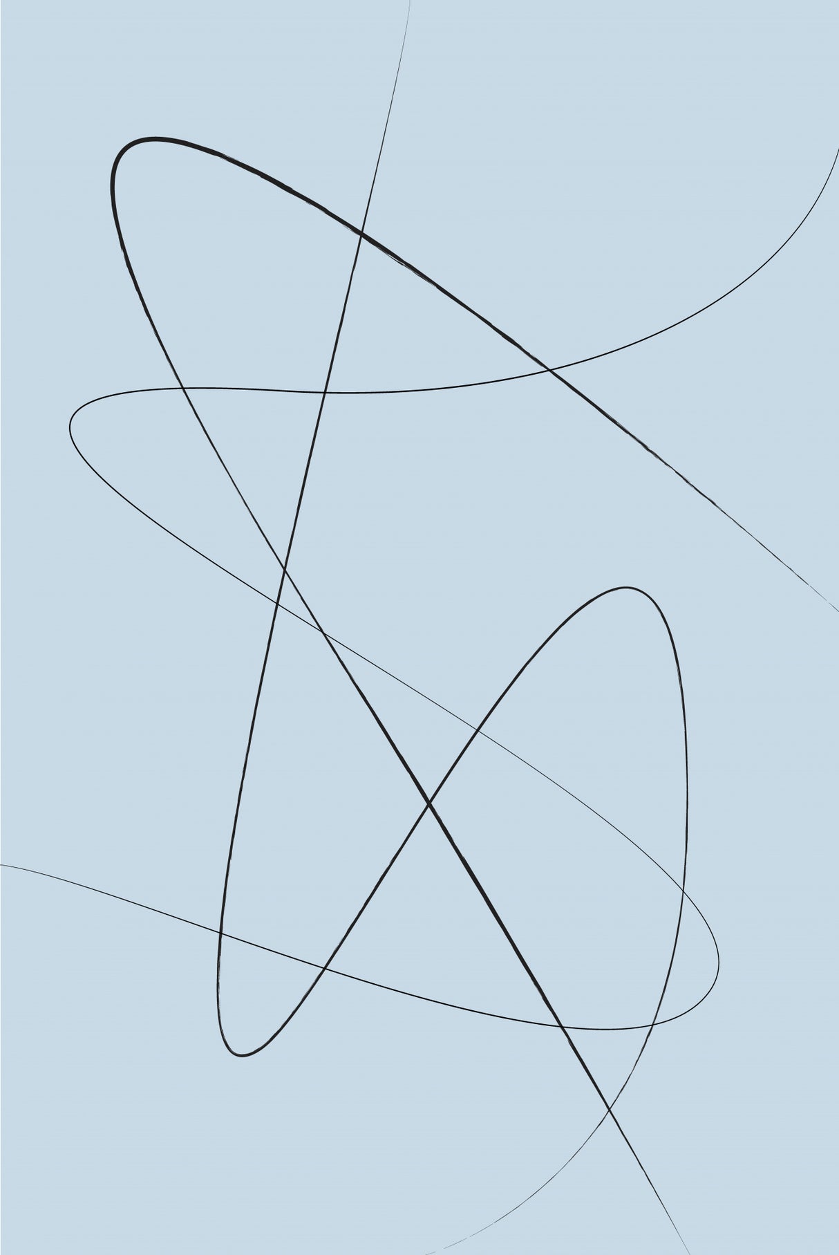 Blue Abstract No2 Poster och Canvastavla