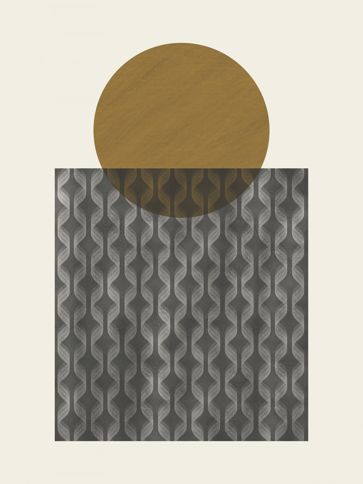 Sphere and Patterned Square Poster och Canvastavla